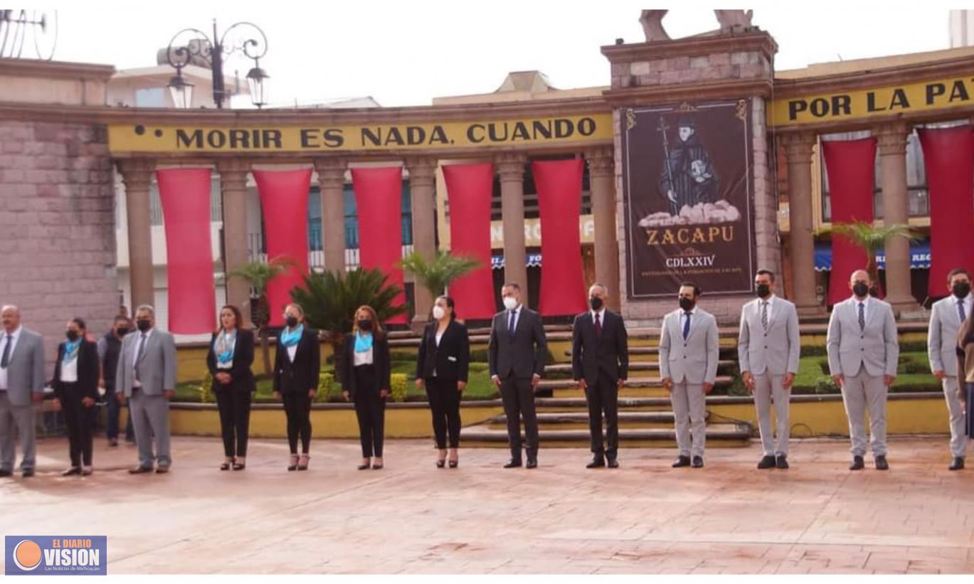 Con acto y entrega de presea, celebran el 474 aniversario de la fundación de Zacapu 