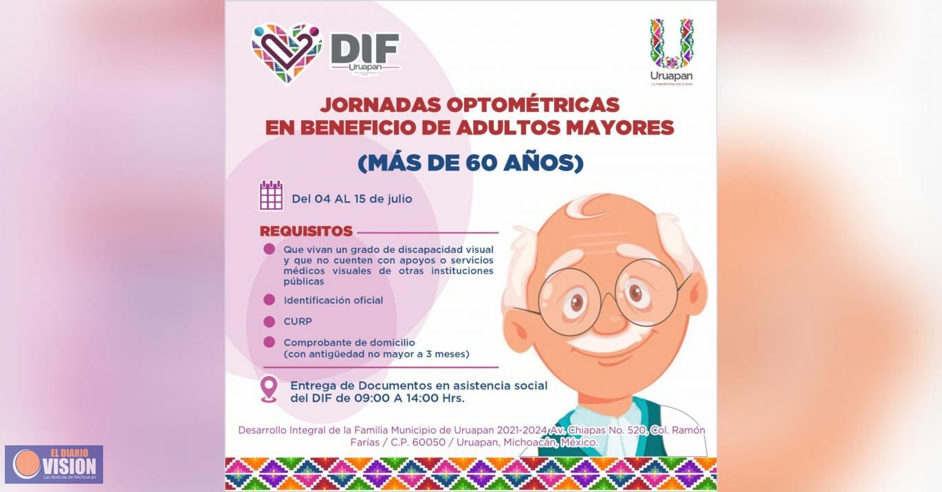 Promueve DIF Uruapan salud visual de adultos mayores