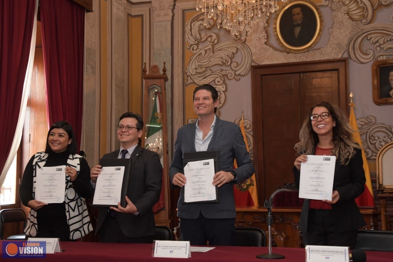 Firma de convenio entre IMMUJERIS y UNLA, contribuye a la construcción de la paz: Alfonso Martínez