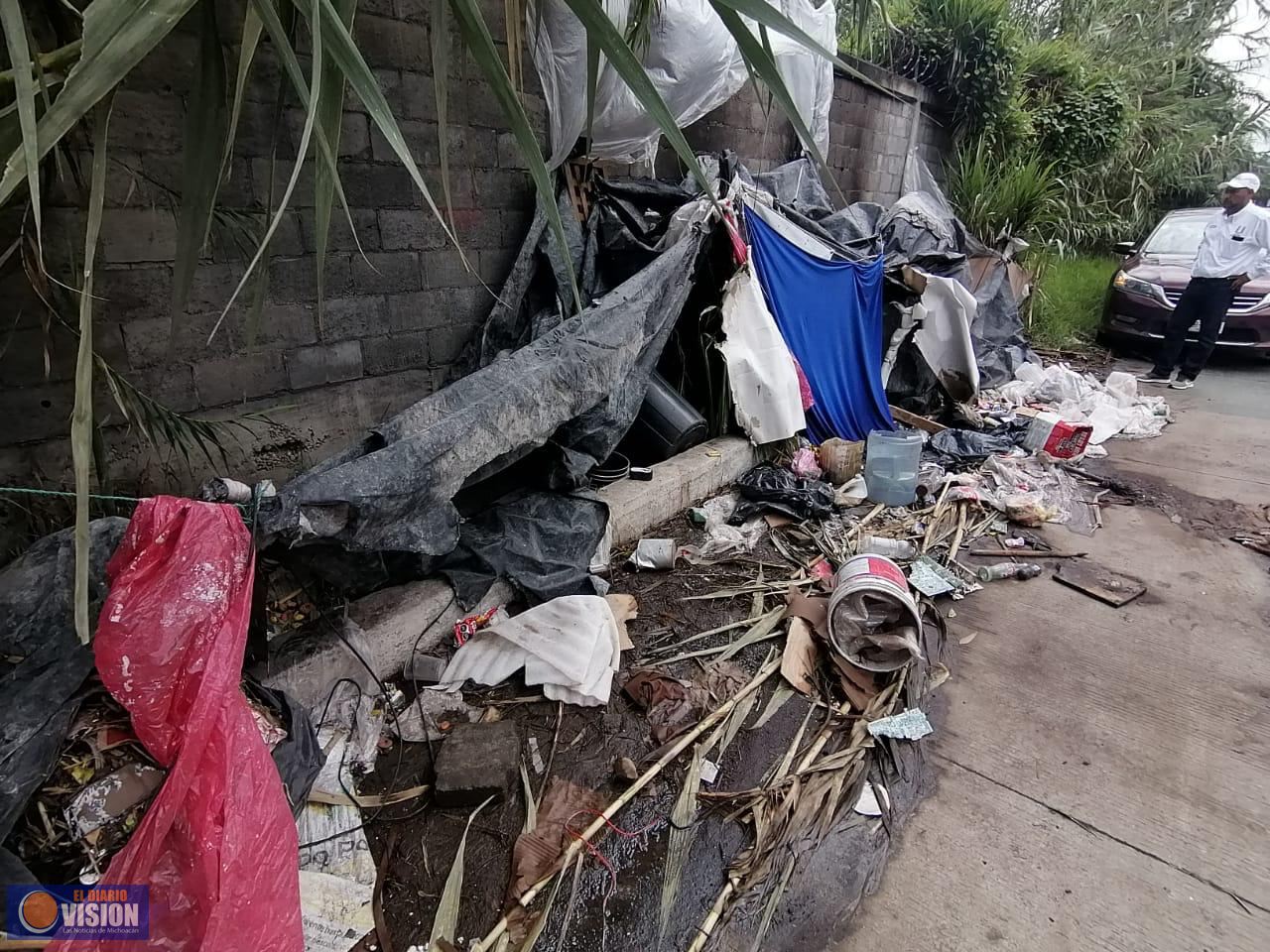 Retiran campamento irregular en el Libramiento Oriente