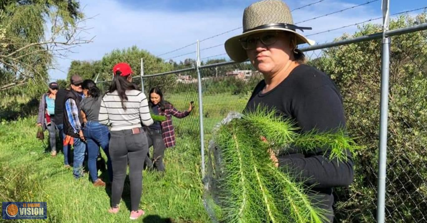 Araceli Saucedo Reyes puso en marcha la Campaña de Reforestación Santa Clara del Cobre