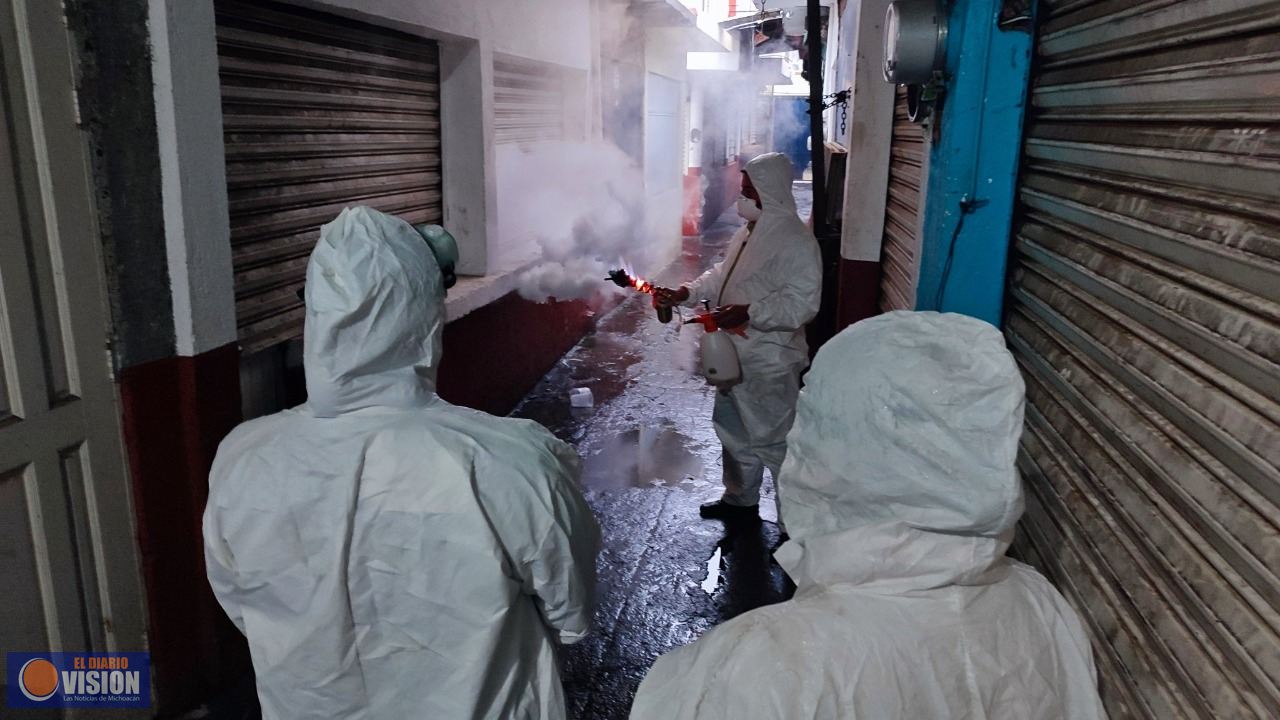 Gobierno de Morelia realiza jornadas de fumigación en mercados municipales