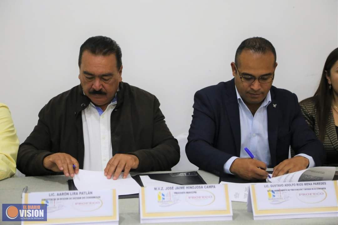 El gobierno de Maravatío y la PROFECO firman convenio de colaboración