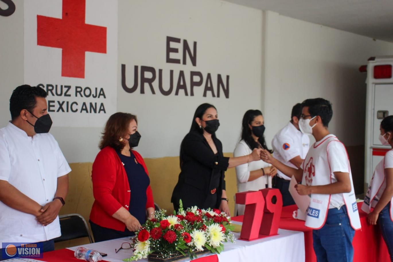 Celebran 79 años de la Cruz Roja en Uruapan