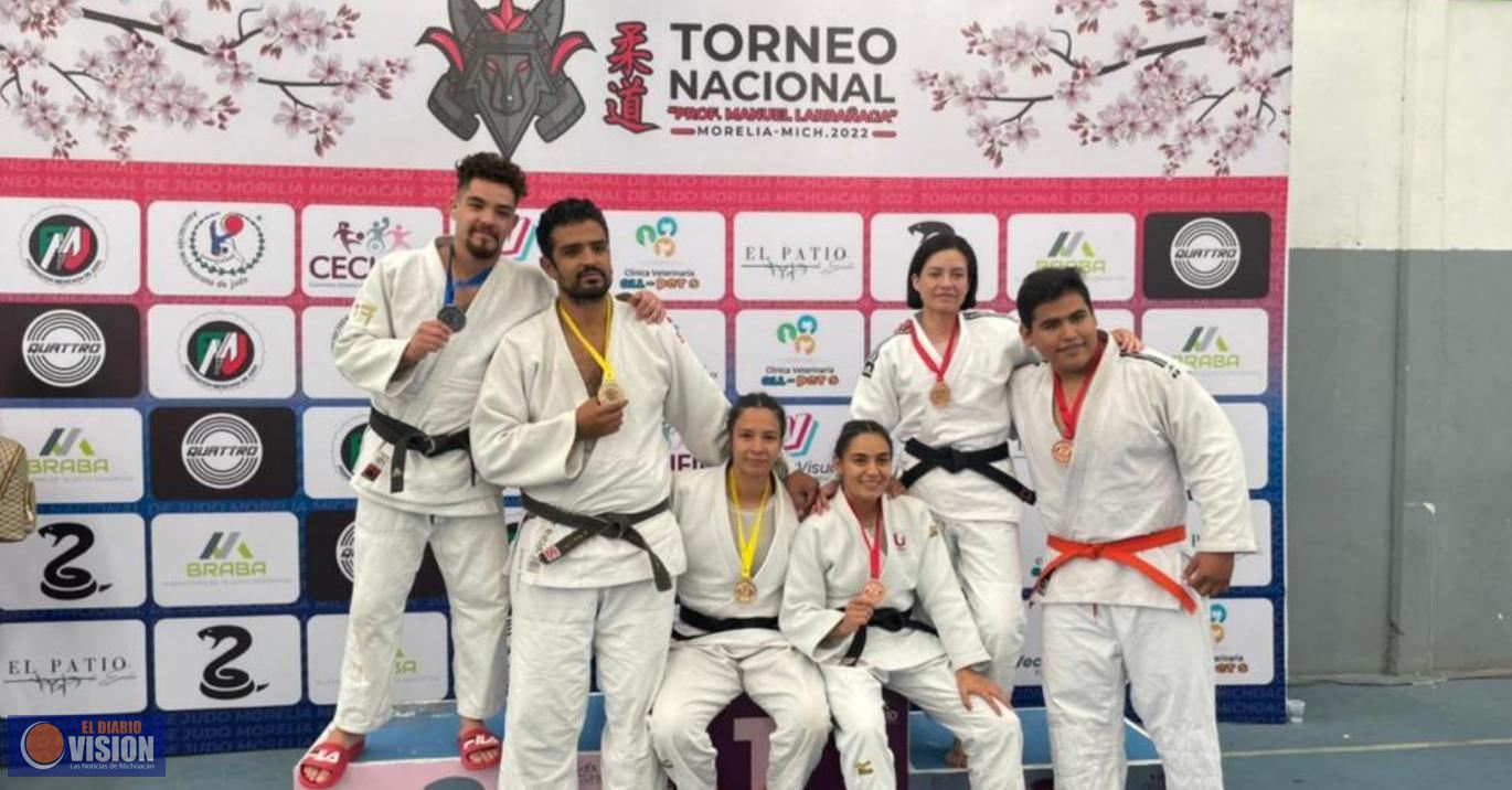 Culmina Michoacán con 25 medallas el Torneo Nacional Manuel Larrañaga de Judo 