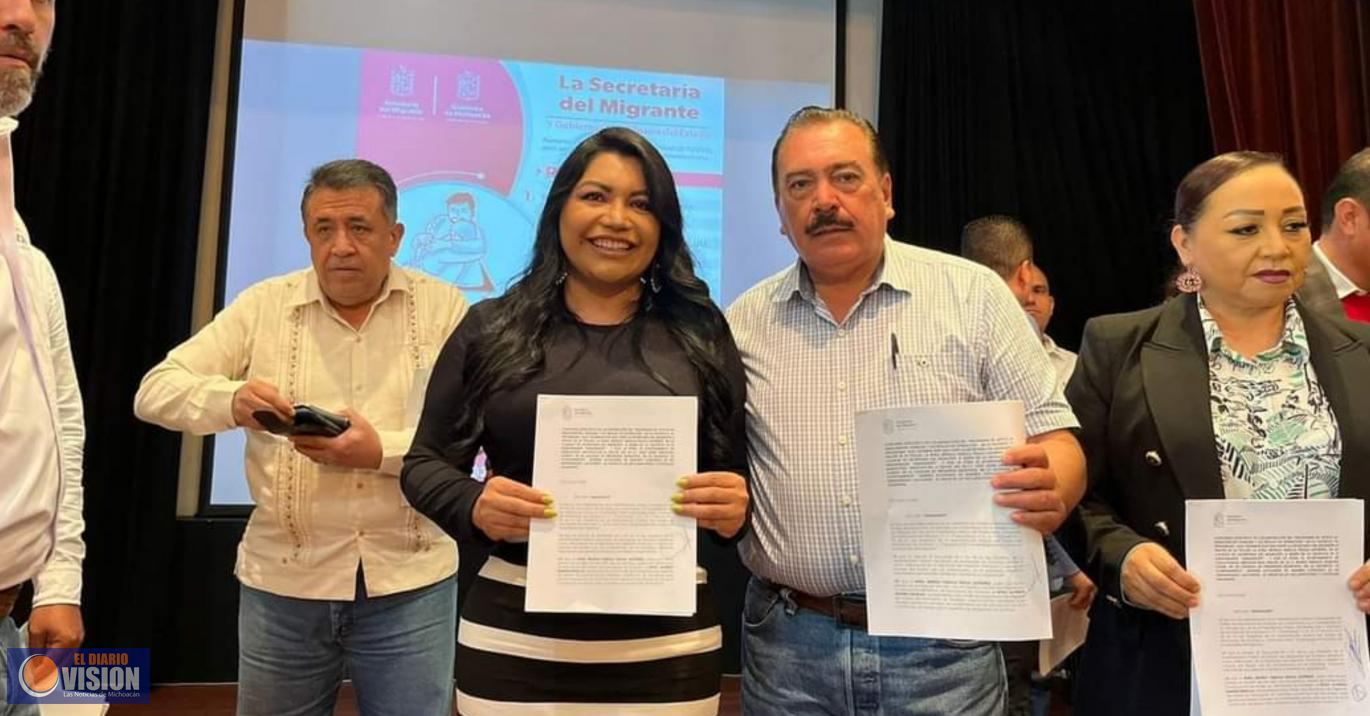 Maravatío firma convenio con la Secretaria del Migrante referente al programa Reencuentro Familiar