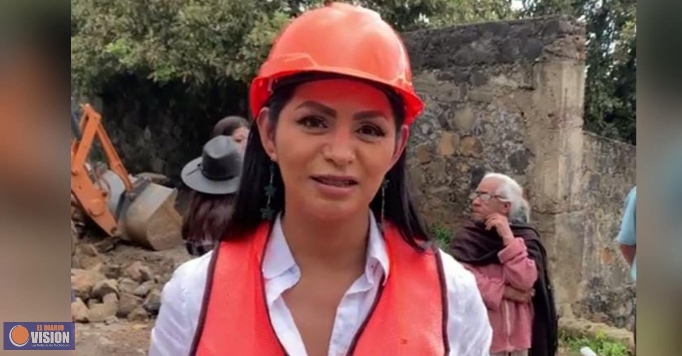Araceli Saucedo da inicio a obra de drenaje en Santa Clara de Cobre