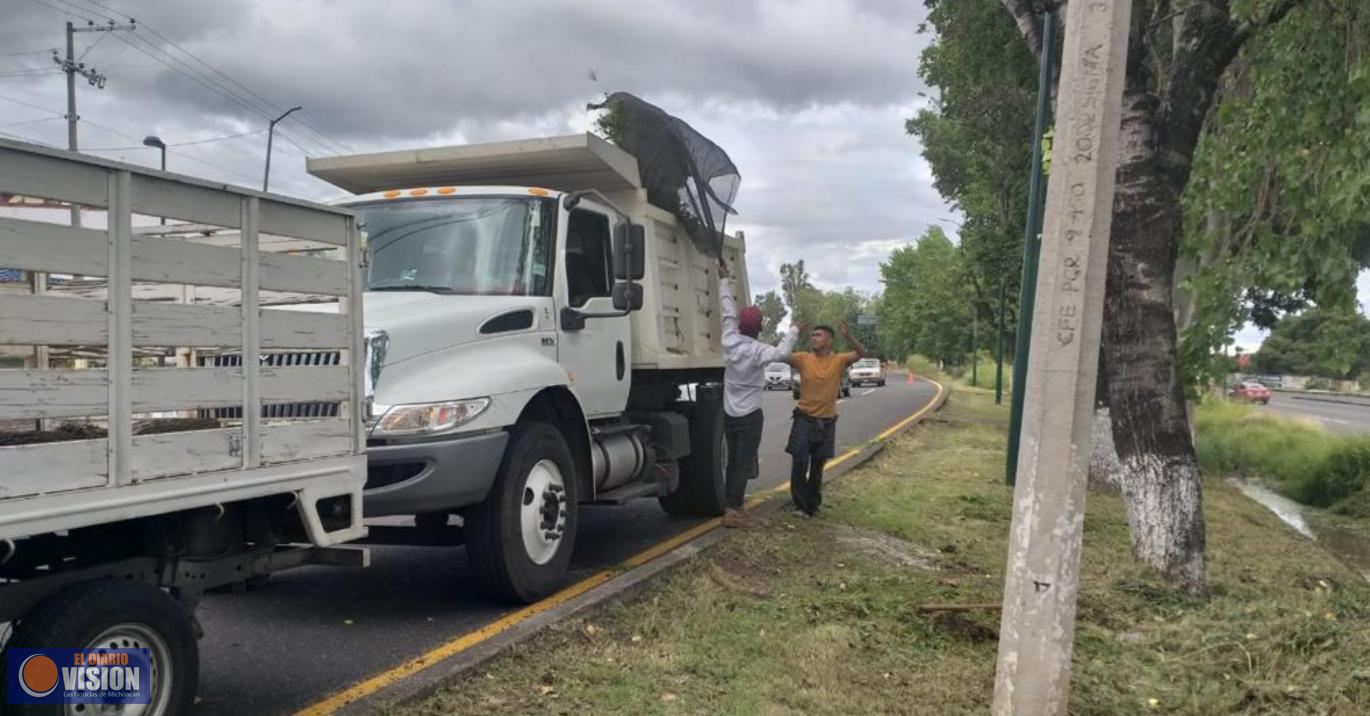 Gobierno de Morelia realiza mantenimiento preventivo en Libramiento Poniente