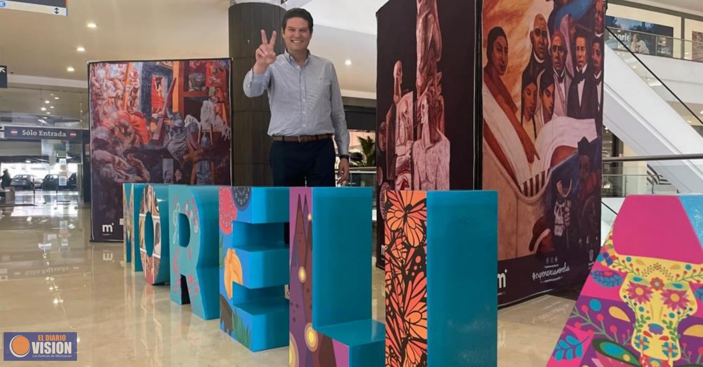 En Santa Fe, Alfonso Martínez expone atractivos turísticos de Morelia