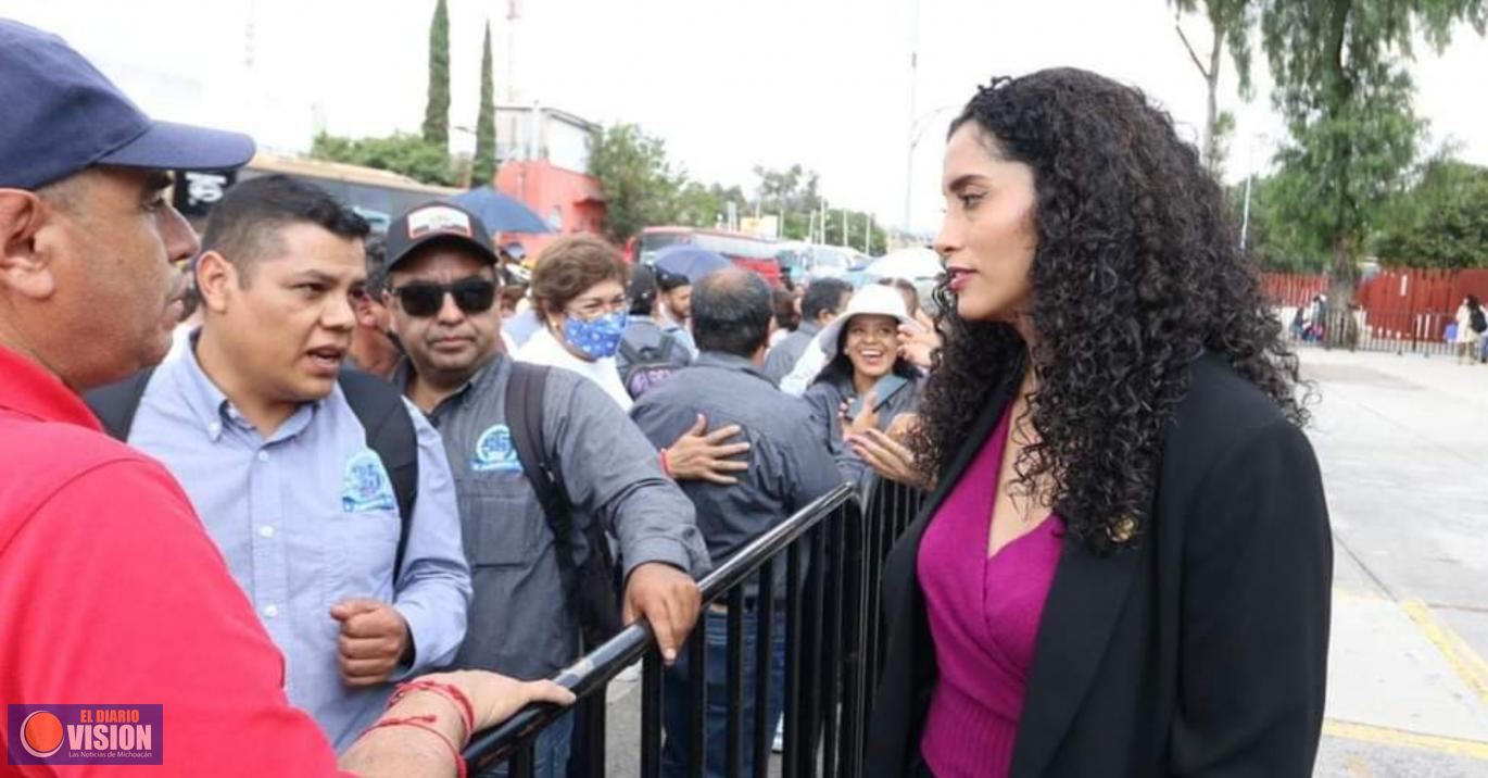 Edna Díaz Acevedo se reunió con trabajadores y trabajadoras del Colegio de Bachilleres de Michoacán