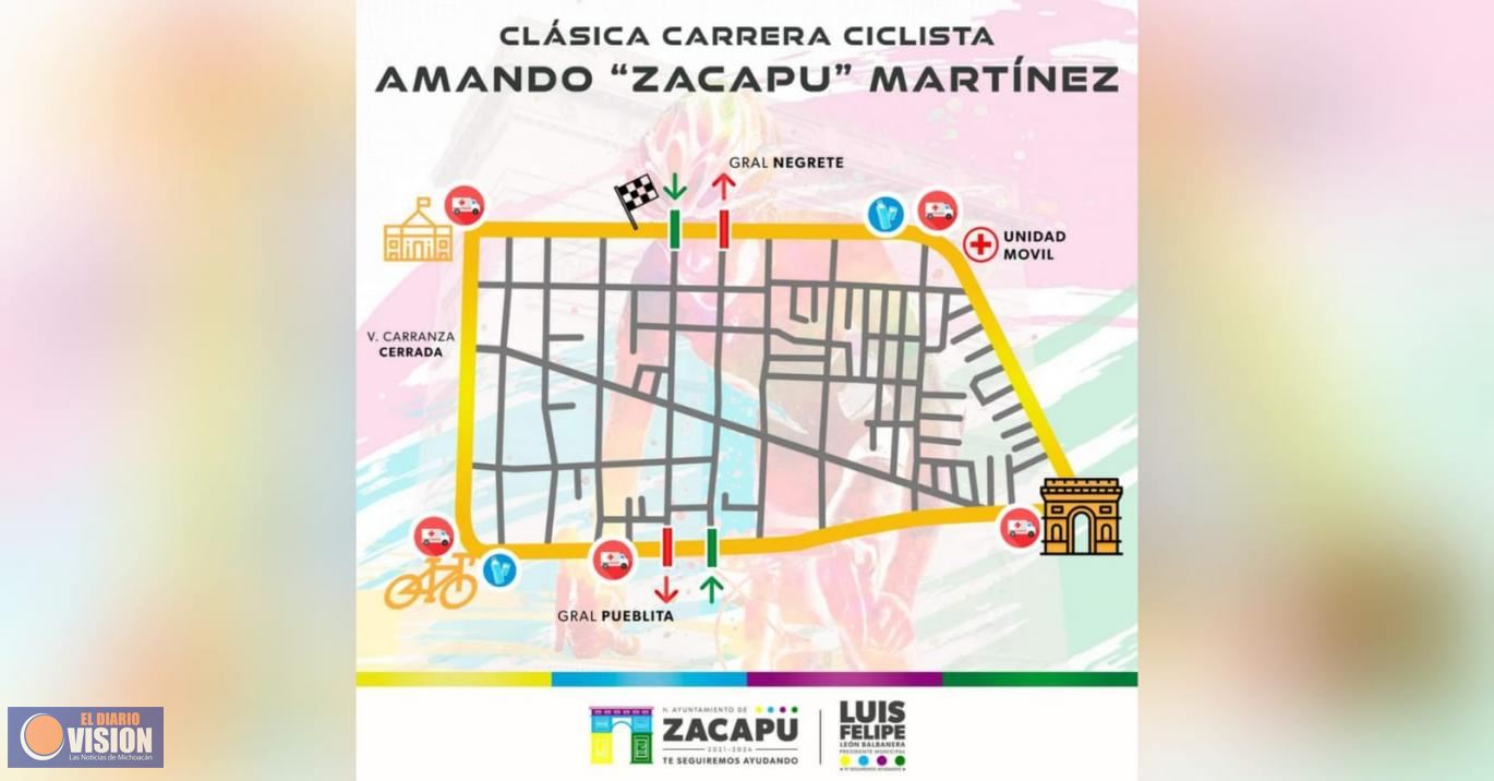 Por carrera ciclista, Ayuntamiento de Zacapu cerrará principales avenidas 