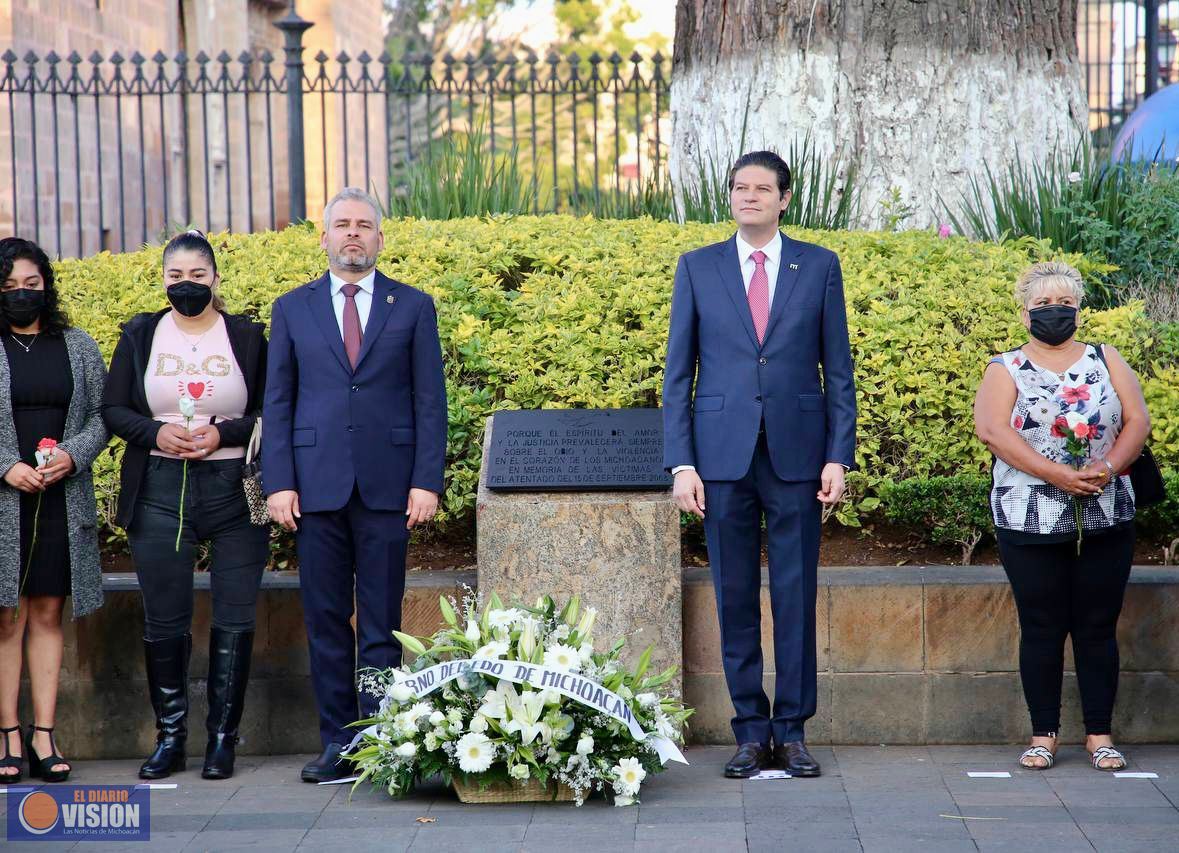 Recuerda Ayuntamiento de Morelia a caídos en los granadazos, a 14 años de la tragedia