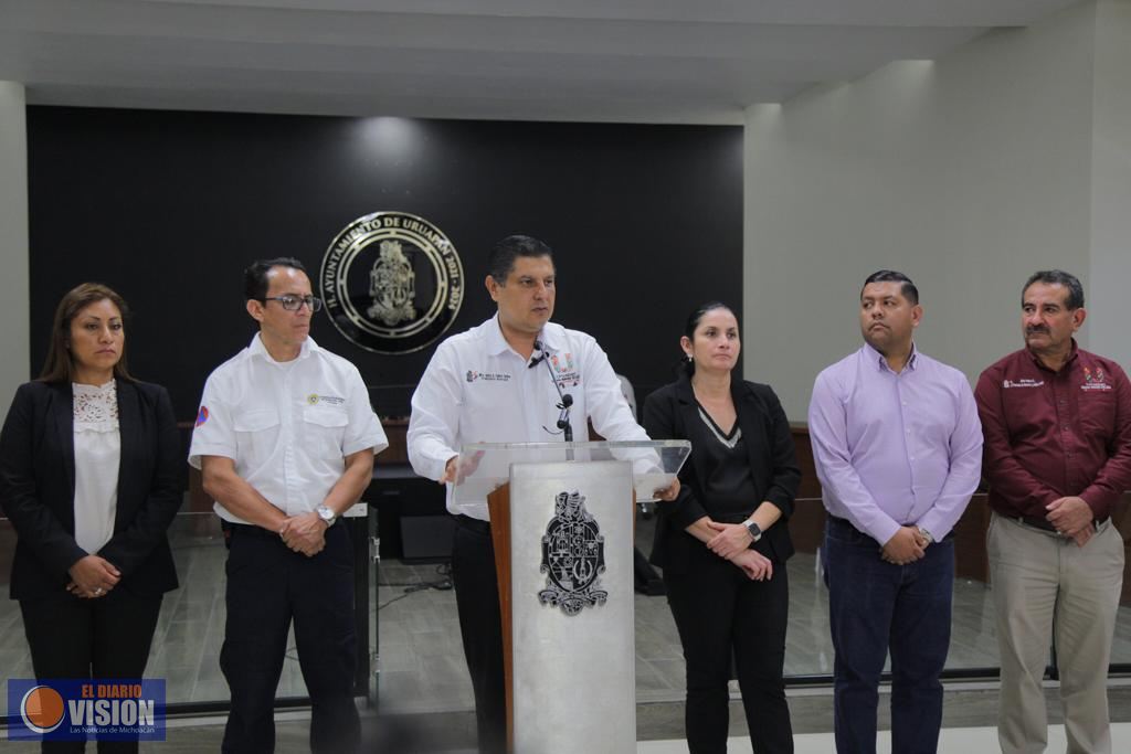 Sólo daños materiales en Uruapan por sismo 