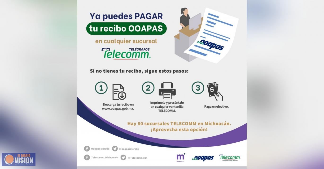 Brinda OOAPAS alternativas para pagar el recibo del agua este 30 de septiembre