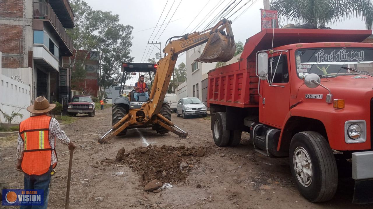 Avanza la reconstrucción de vialidades en Morelia