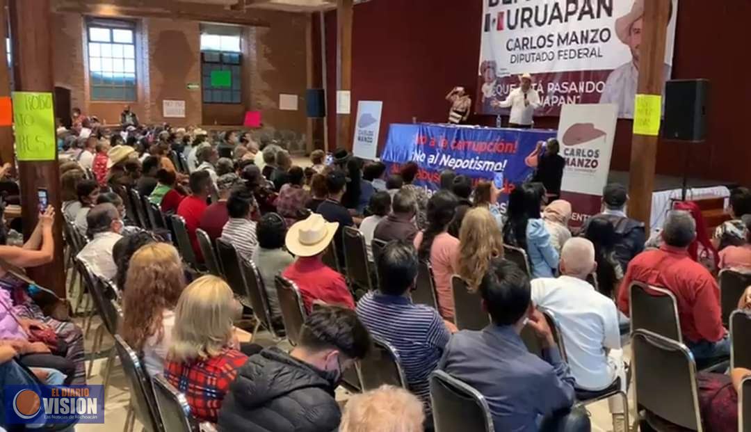 Carlos Alberto Manzo, participó en la asamblea informativa del Distrito de Uruapan.