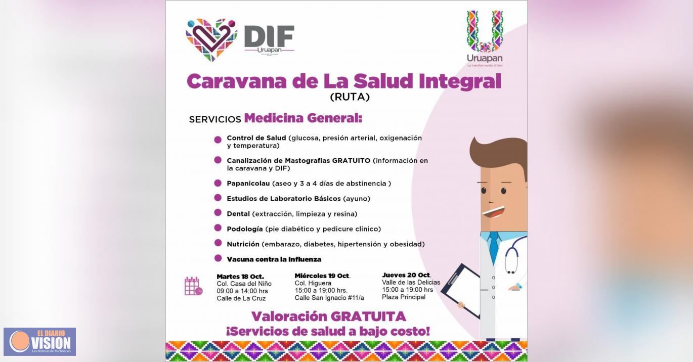 Invita DIF municipal la Caravana de la Salud