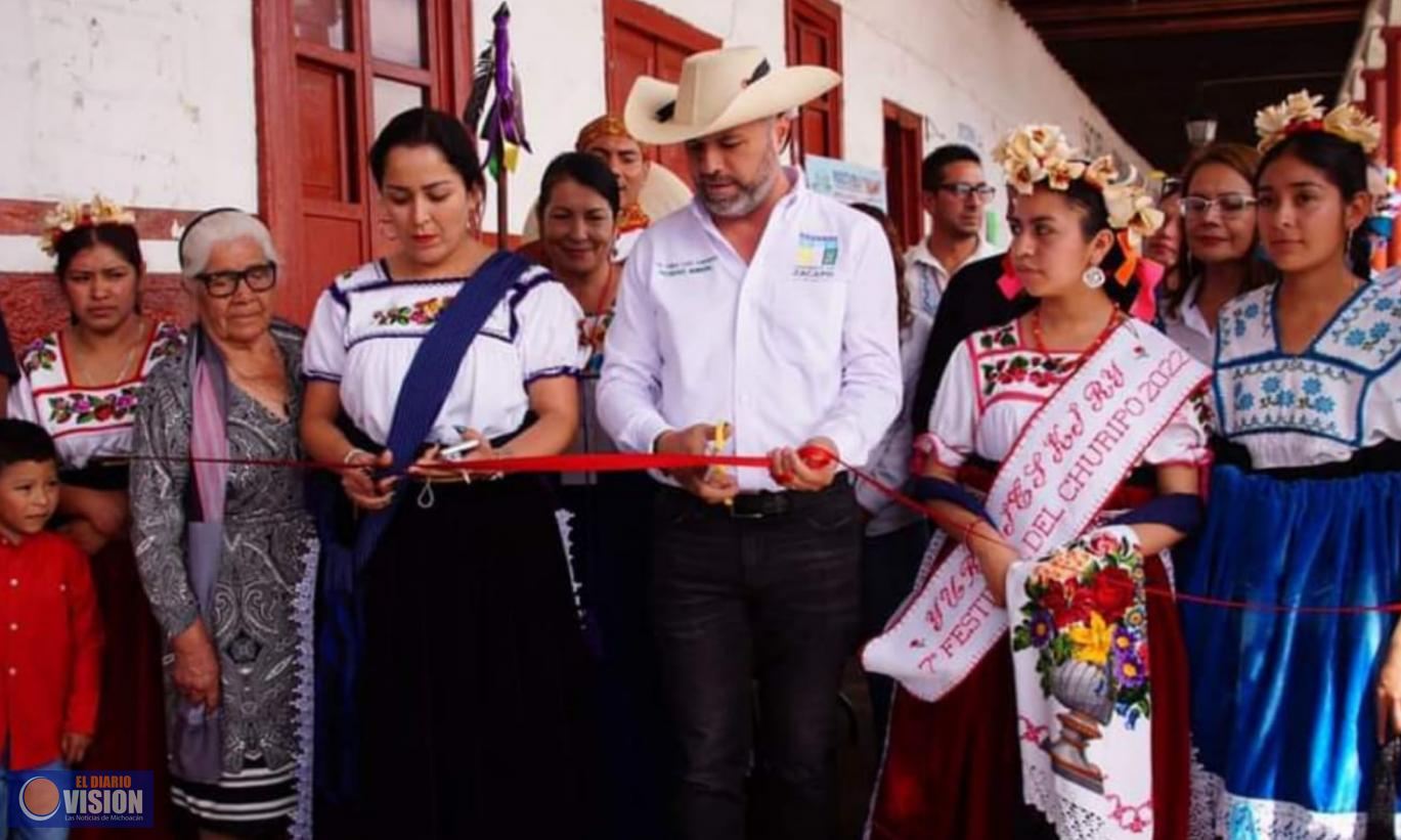 Inaugura Luis Felipe el 7mo Festival del Churipo en la comunidad Naranja de Tapia 
