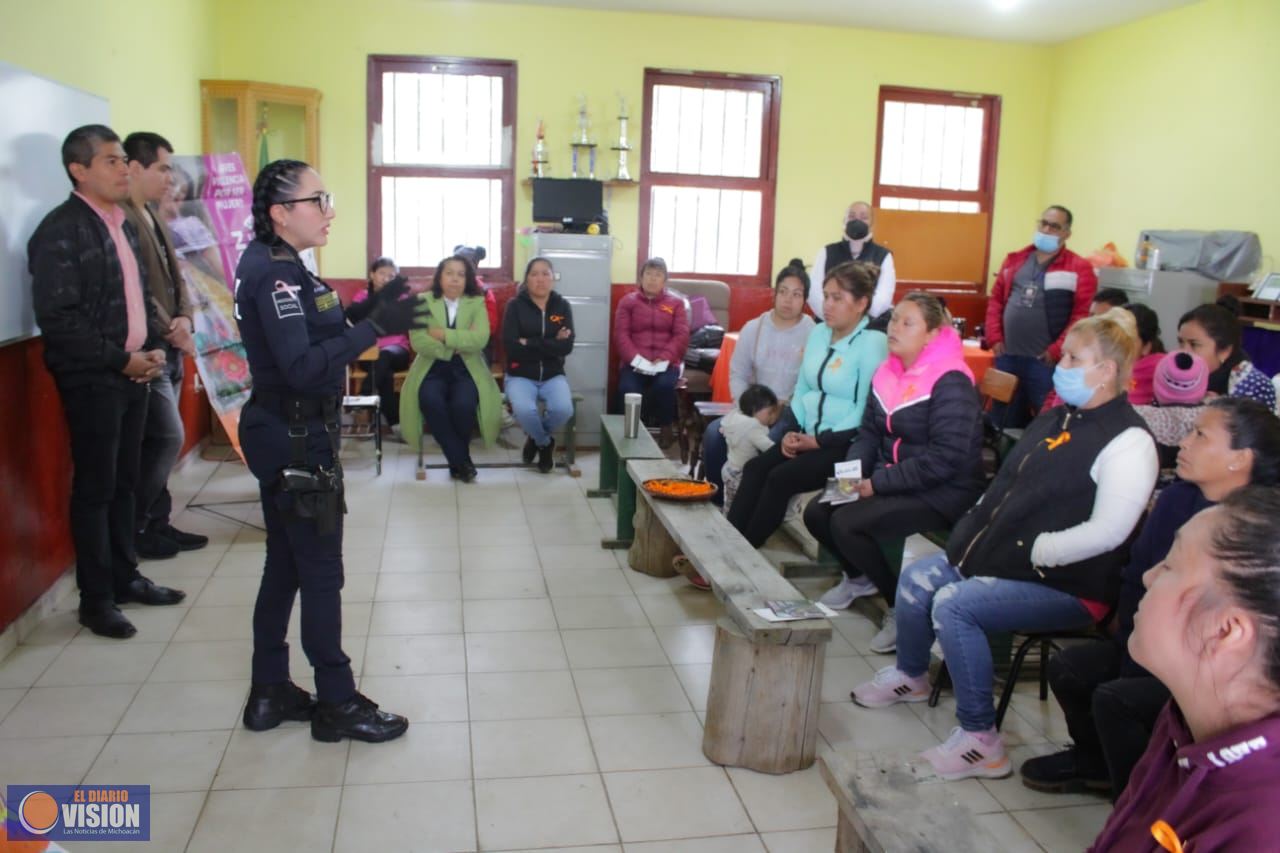SSPTYVM y Secretaría de Política de Género e Inclusión conmemoran el Día Naranja en Corupo