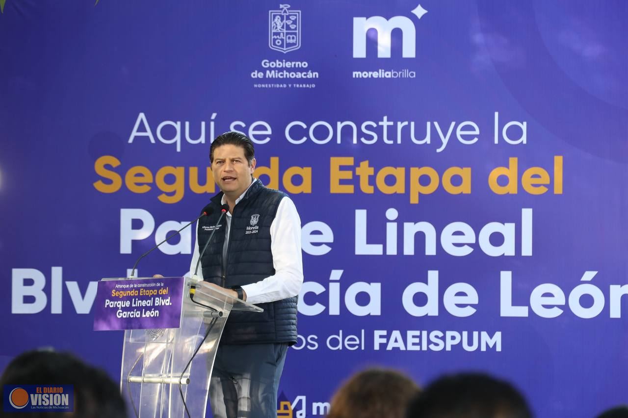 Arranca Alfonso Martínez segunda etapa del parque lineal en Boulevard García de León