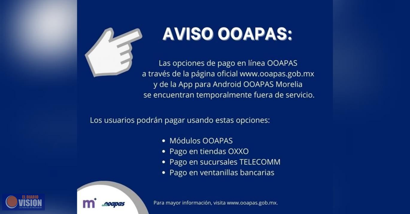 Aviso OOAPAS por día inhábil este miércoles 2 de noviembre