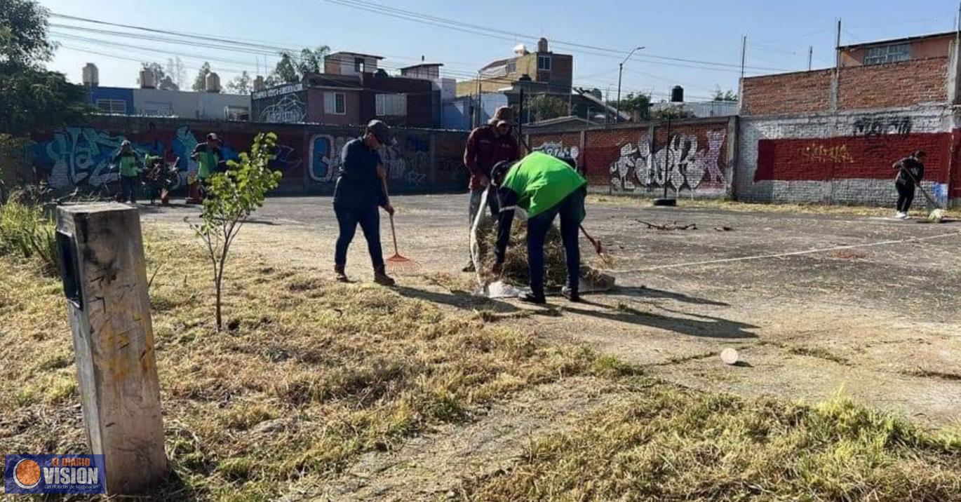 Ayuntamiento de Morelia realizó   jornada de limpieza en el Fraccionamiento Valladolid y Cepamisa. 