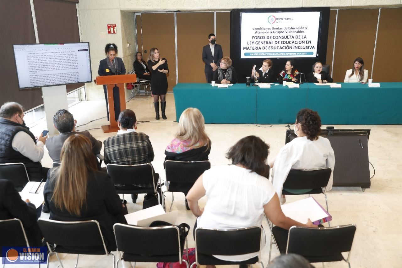 Concluye jornada del foro de consulta de Ley General sobre educación inclusiva