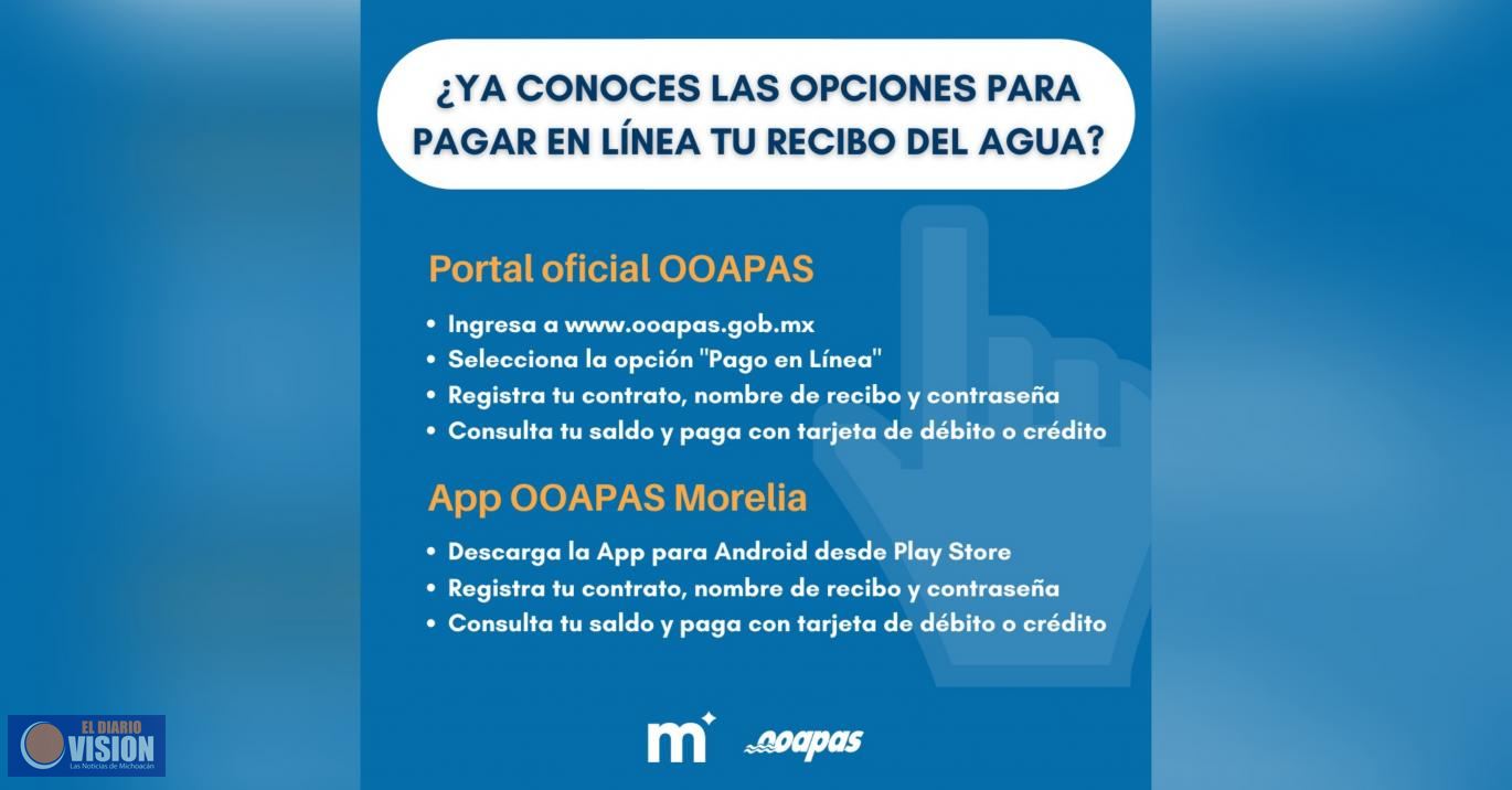 OOAPAS reactiva sus opciones de pago en línea