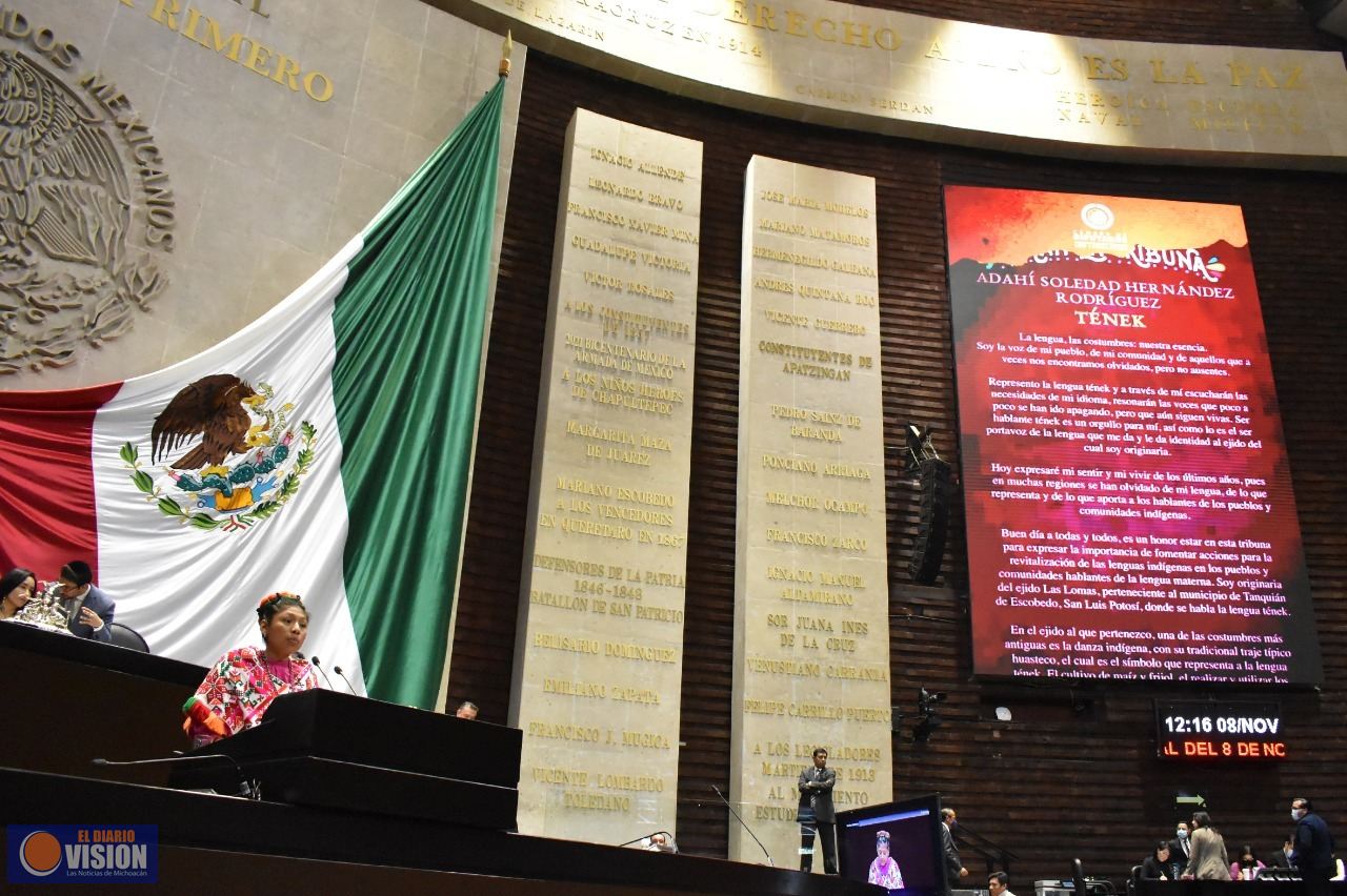 Hablante de tének pide ante diputadas y diputados fomentar la práctica de la lengua materna
