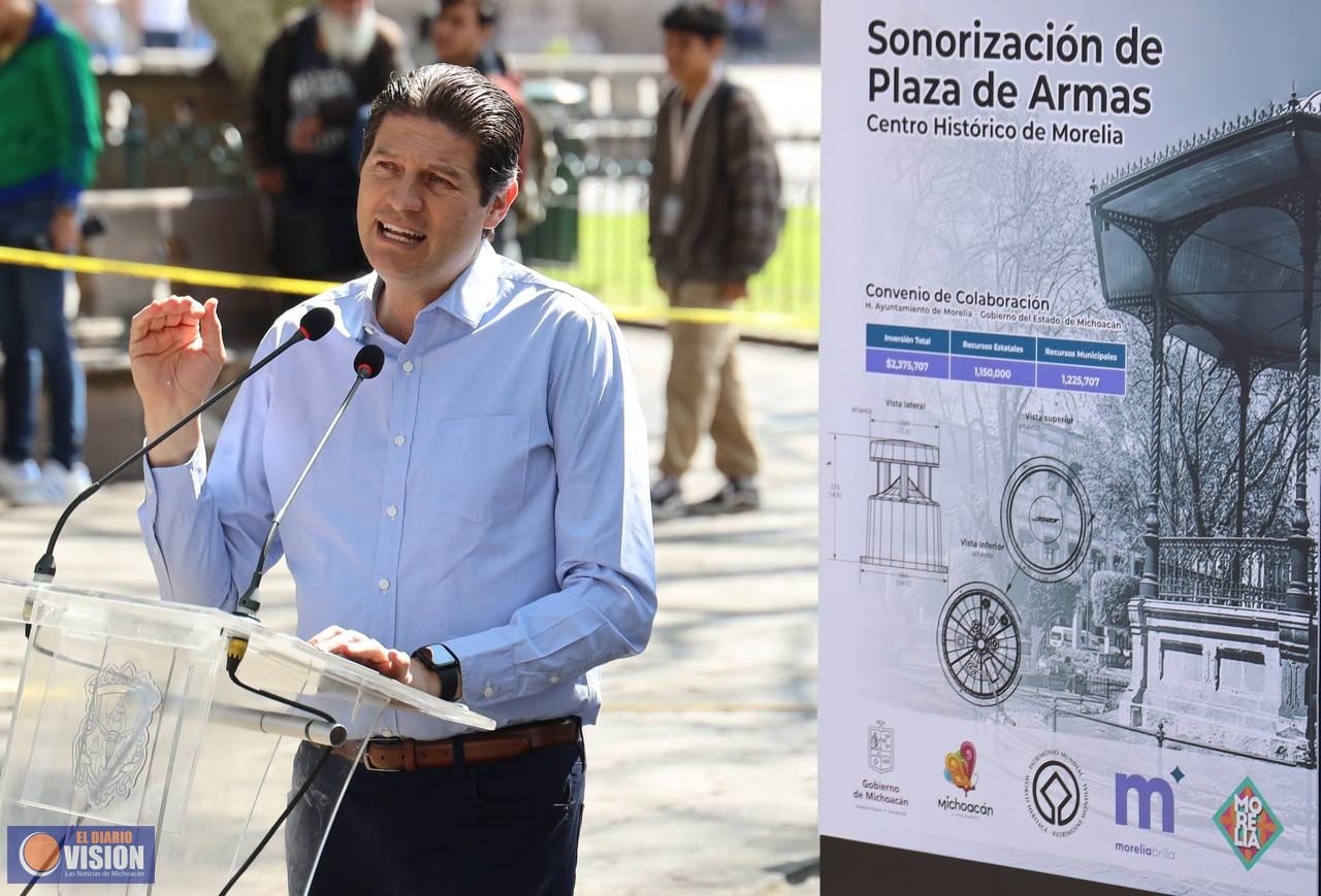 Alfonso Martínez arranca obra de sonorización de la Plaza de Armas