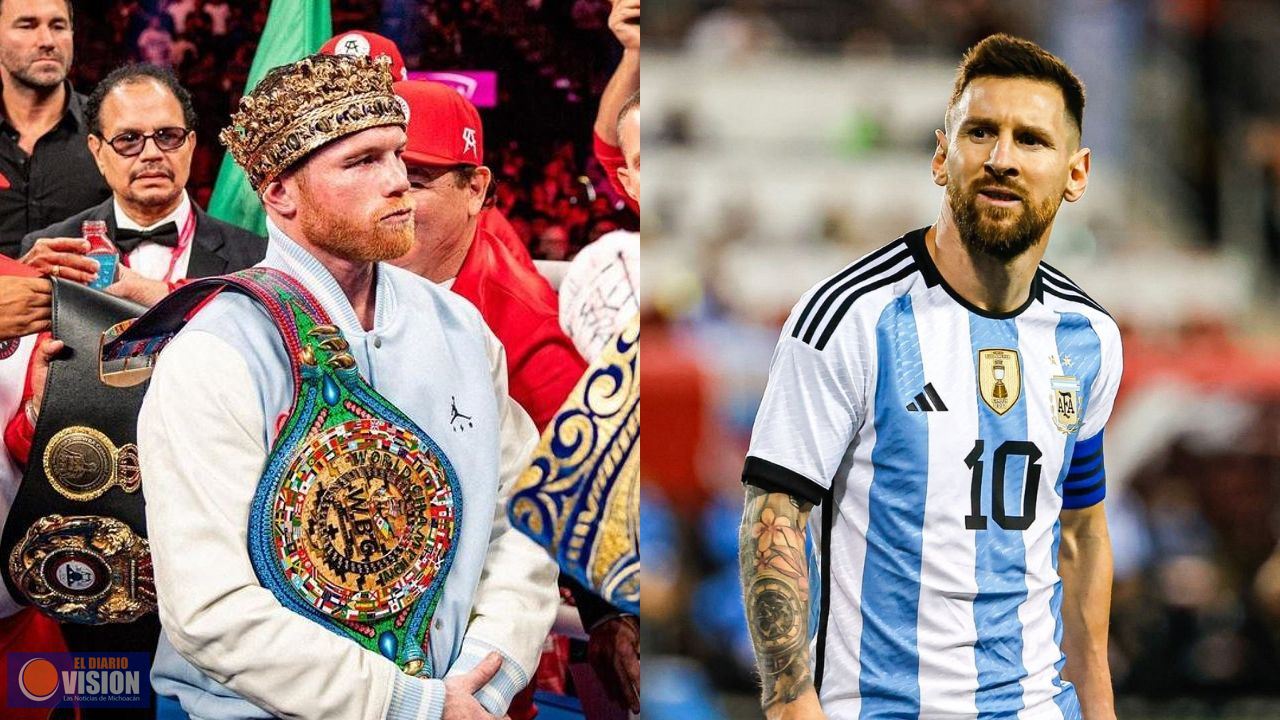 Canelo’ Álvarez amenaza a Messi por supuestamente pisar y patear la playera de México