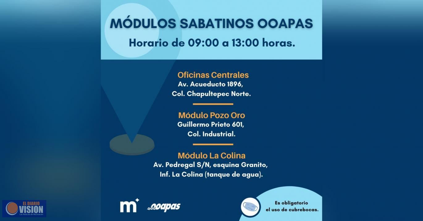 Módulos sabatinos del OOAPAS funcionarán con normalidad este 24 de diciembre