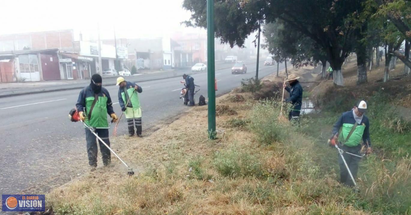 Gobierno de Morelia continúa con mejoramiento de áreas verdes