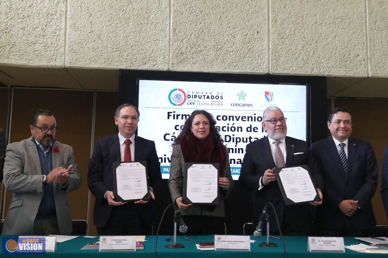 Firma Cámara de Diputados convenio de colaboración con Universidad Panamericana y la Concamin