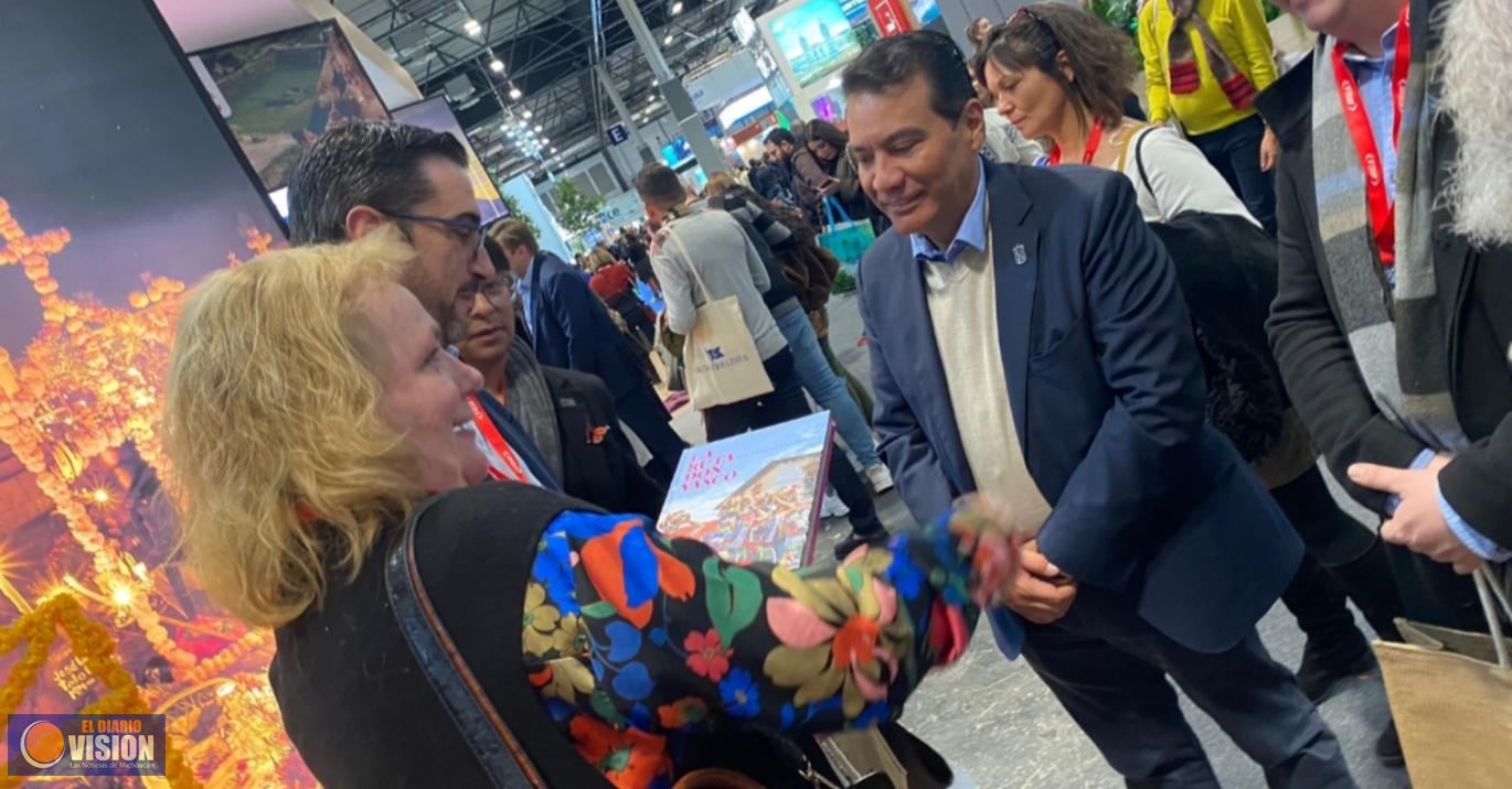 En España, fortalece Michoacán citas de negocios, a la par de atención al público en la FITUR