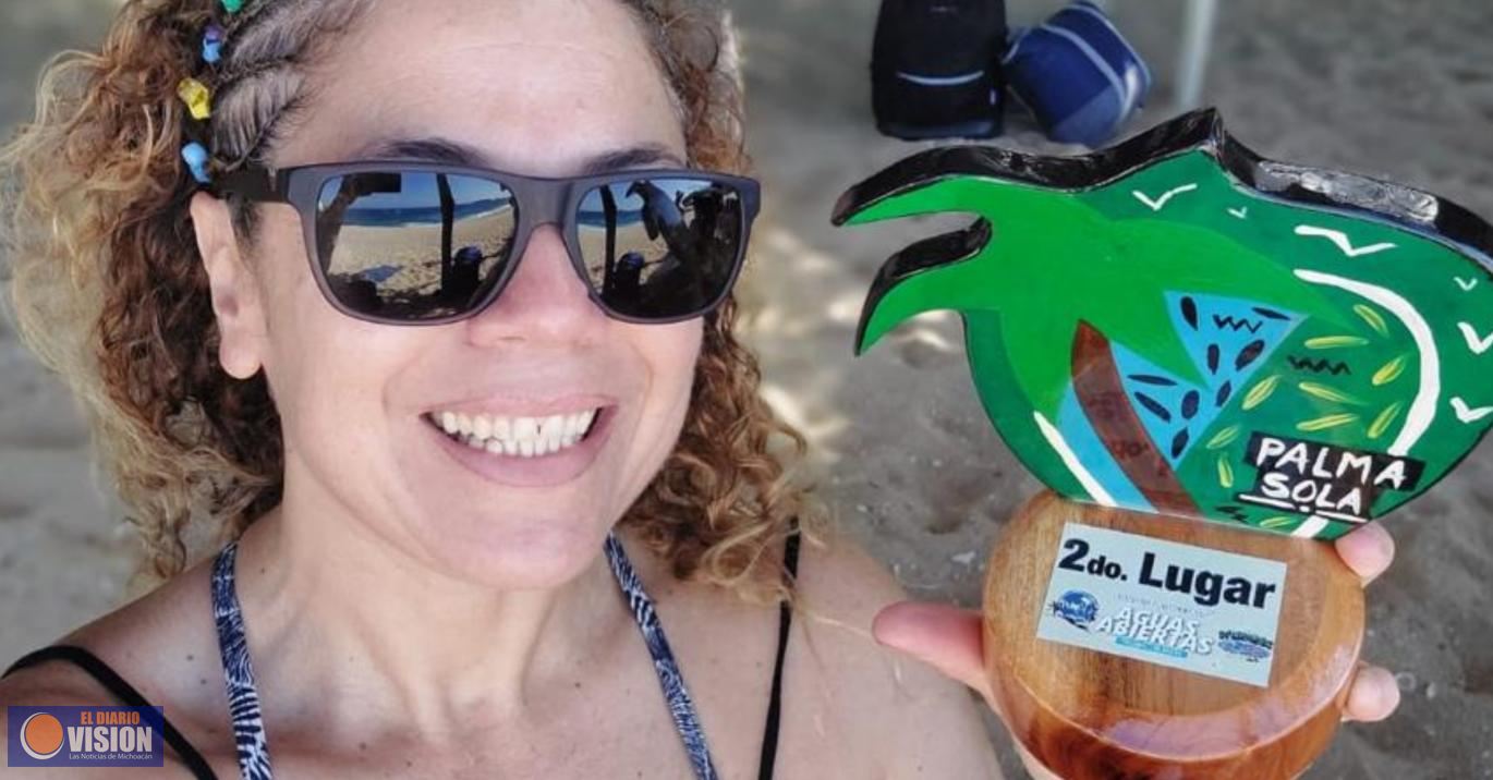 Consigue moreliana segundo lugar en Campeonato Estatal de Aguas Abiertas