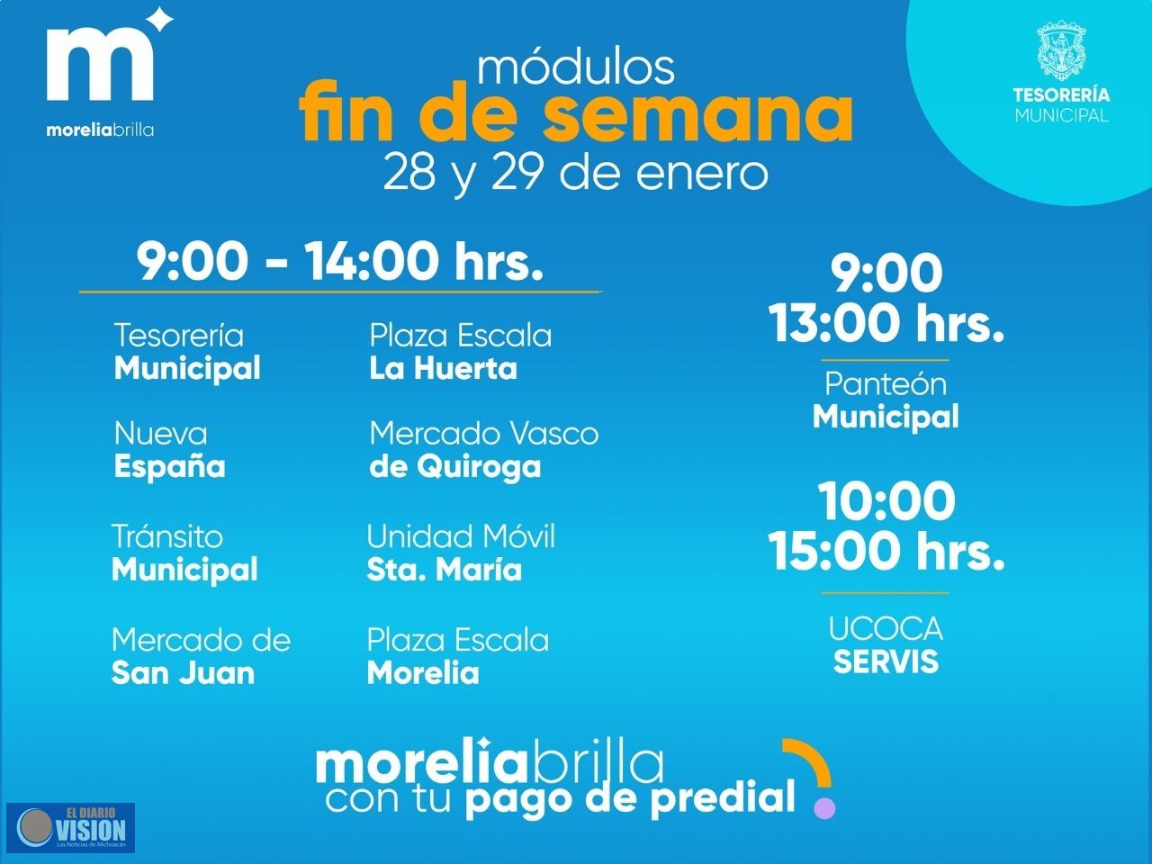 Últimos días para pago de predial con descuento del 10%