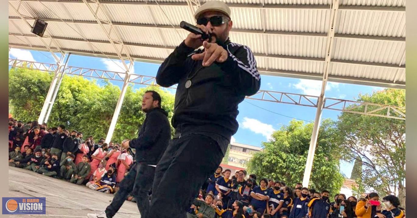 IJUM y HUMEC llevan talleres de hip-hop a escuela José María Morelos en Morelia 