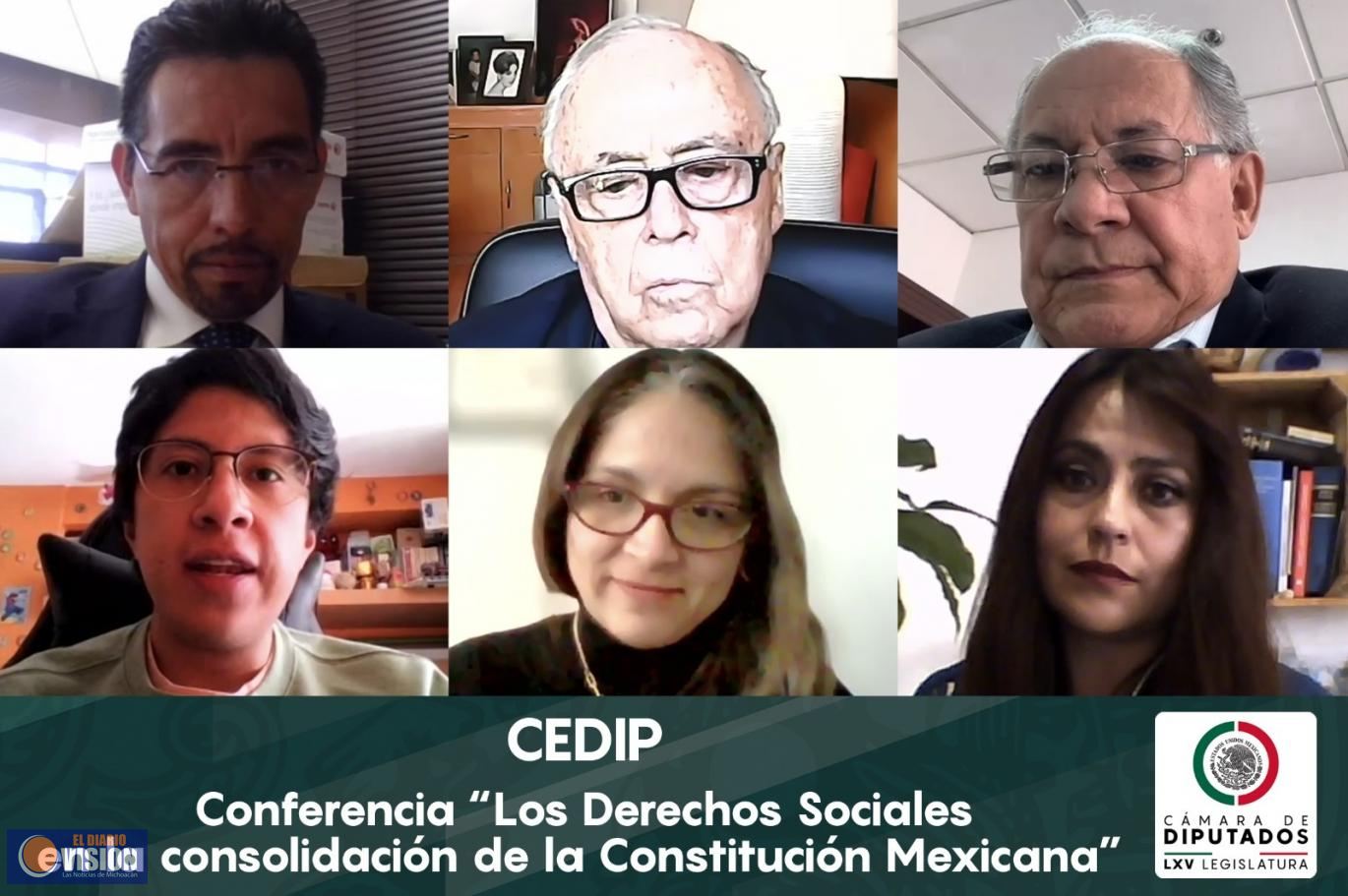 Cámara organiza conferencia derechos sociales en la consolidación de la Constitución Mexicana