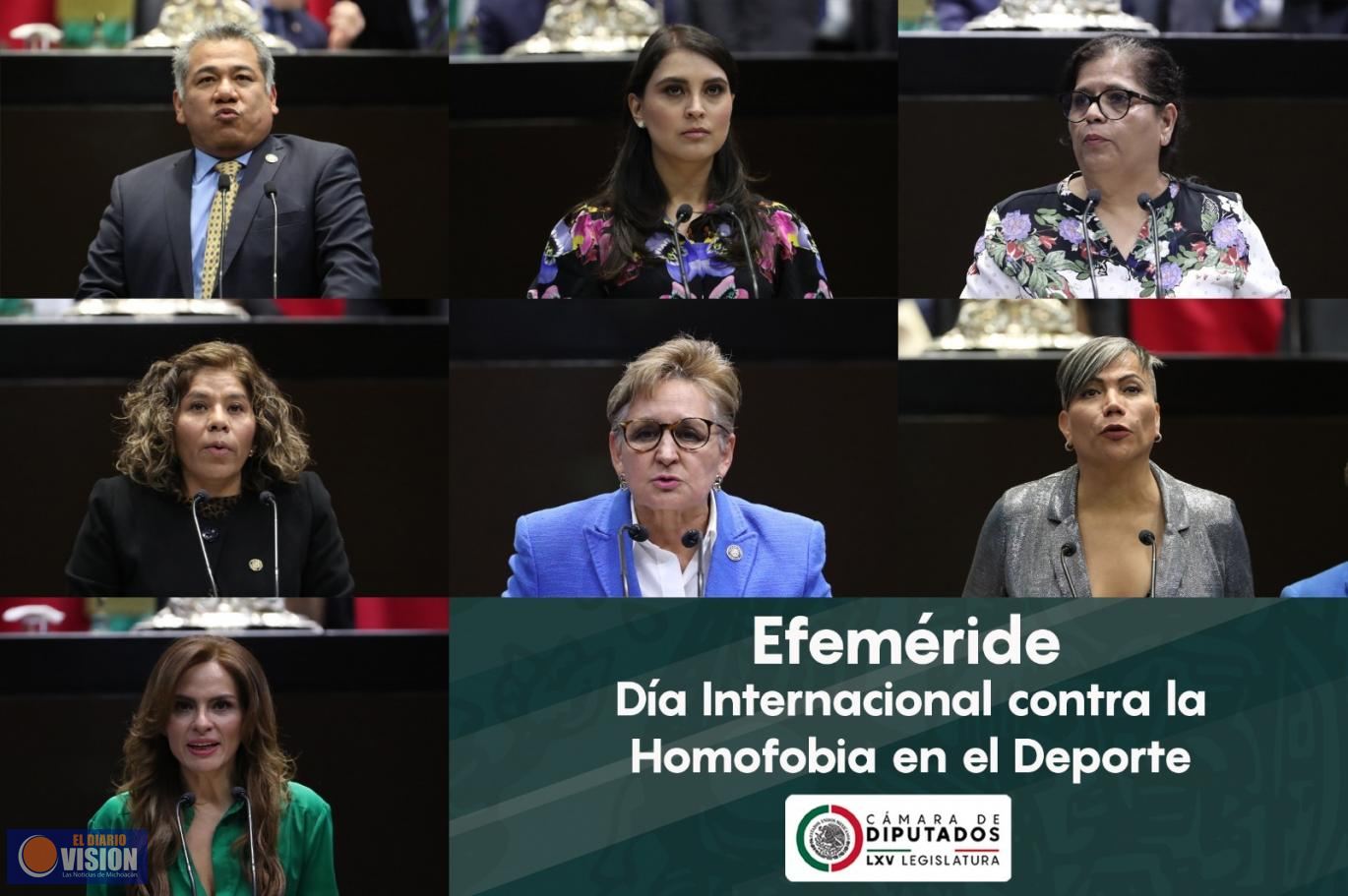 Conmemoran en la Cámara de Diputados el Día Internacional contra la Homofobia en el Deporte