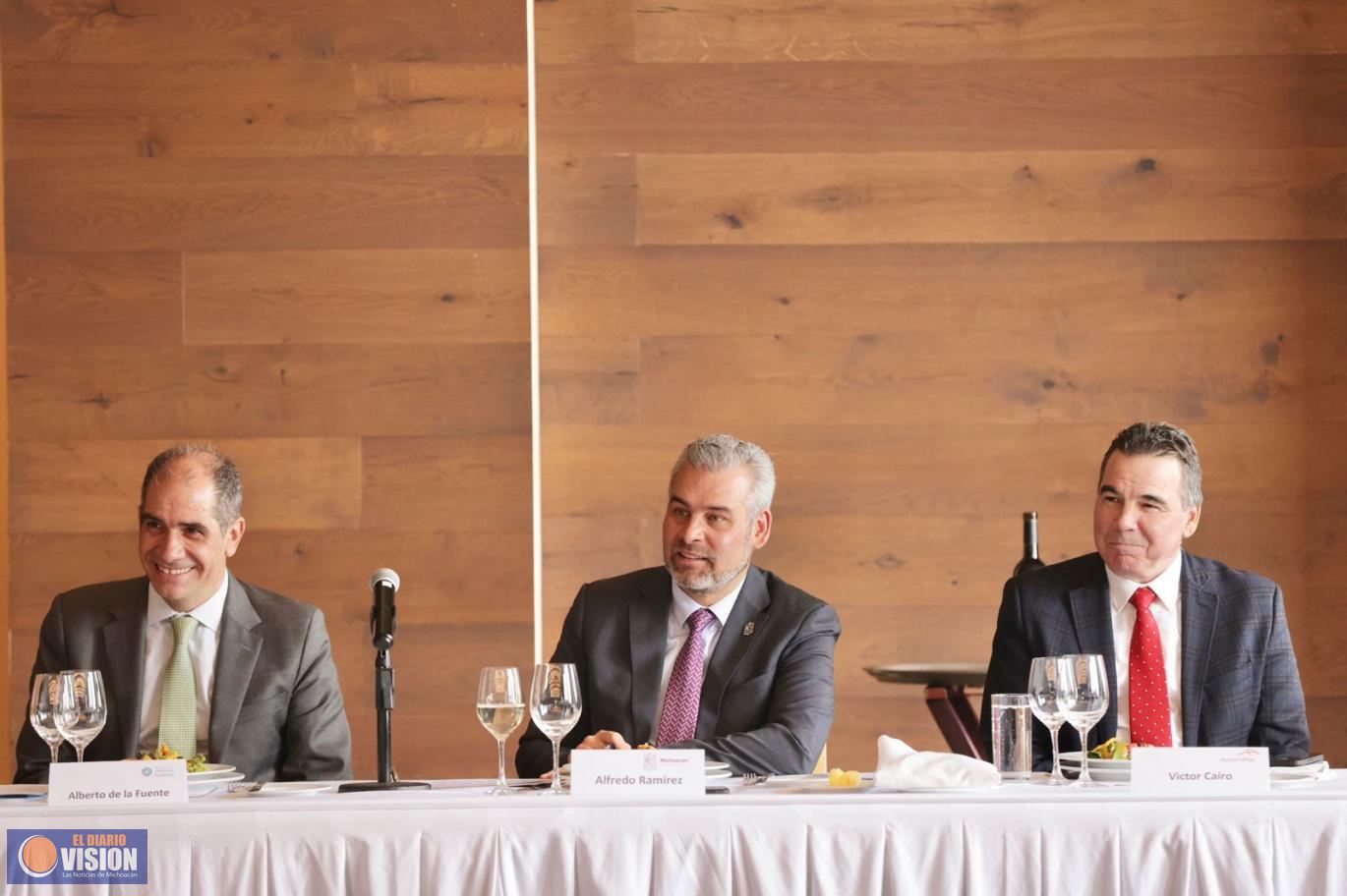 Bedolla promueve a Michoacán como destino de inversión ante empresas globales