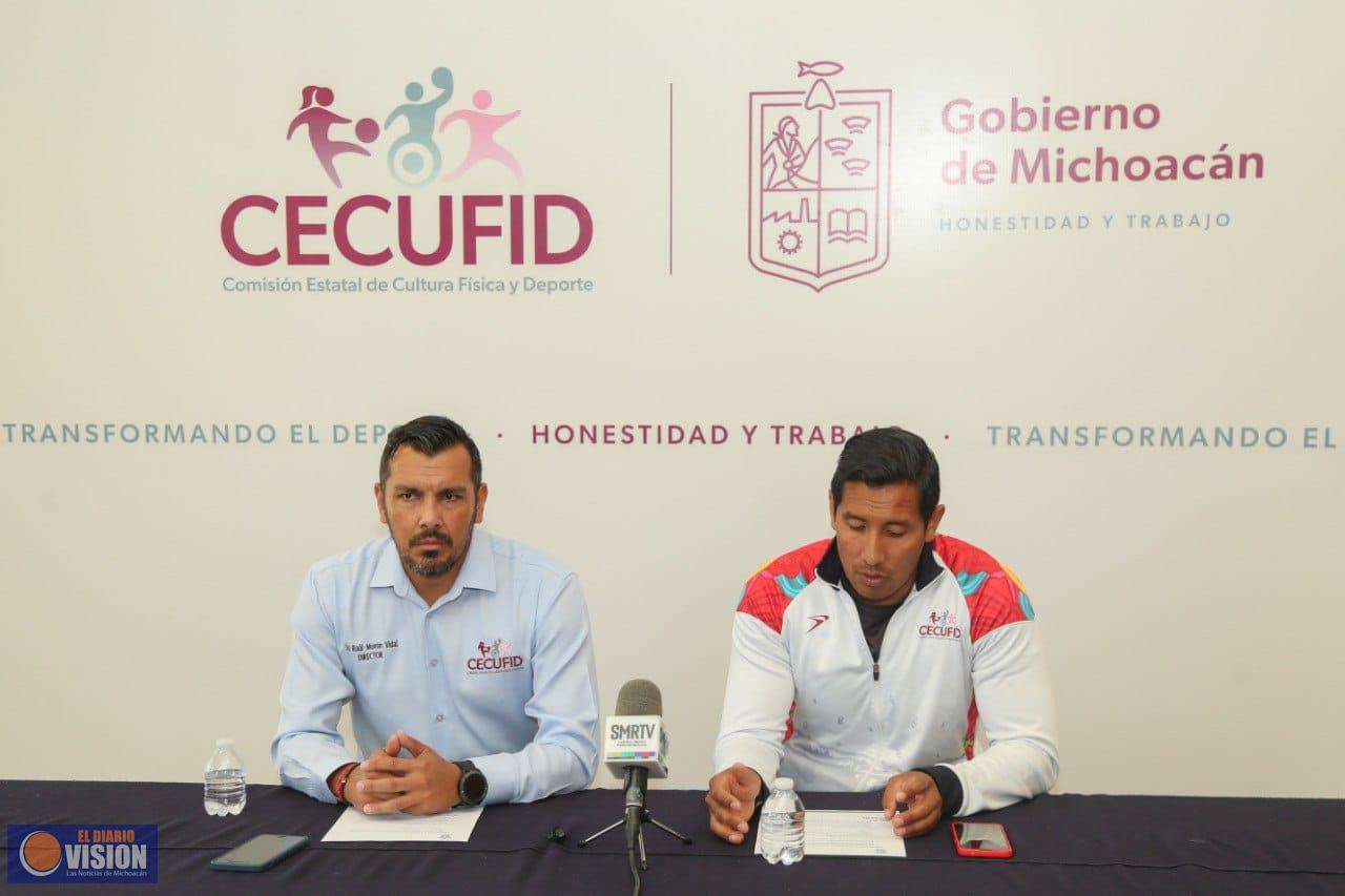 Será Michoacán sede de 5 eventos deportivos, anuncia Cecufid