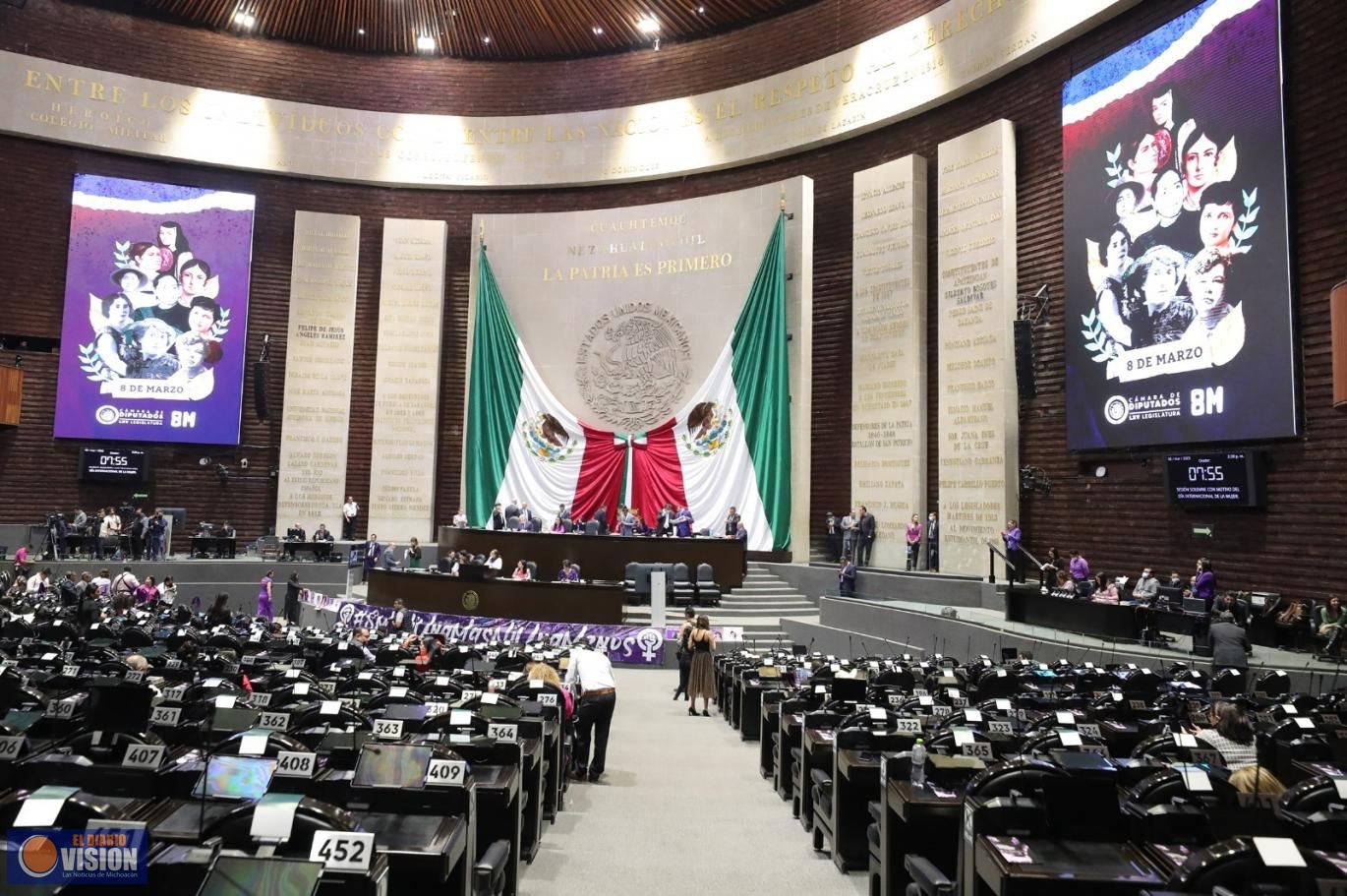 Con sesión solemne, el Pleno de la Cámara de Diputados conmemoró el Día Internacional de la Mujer
