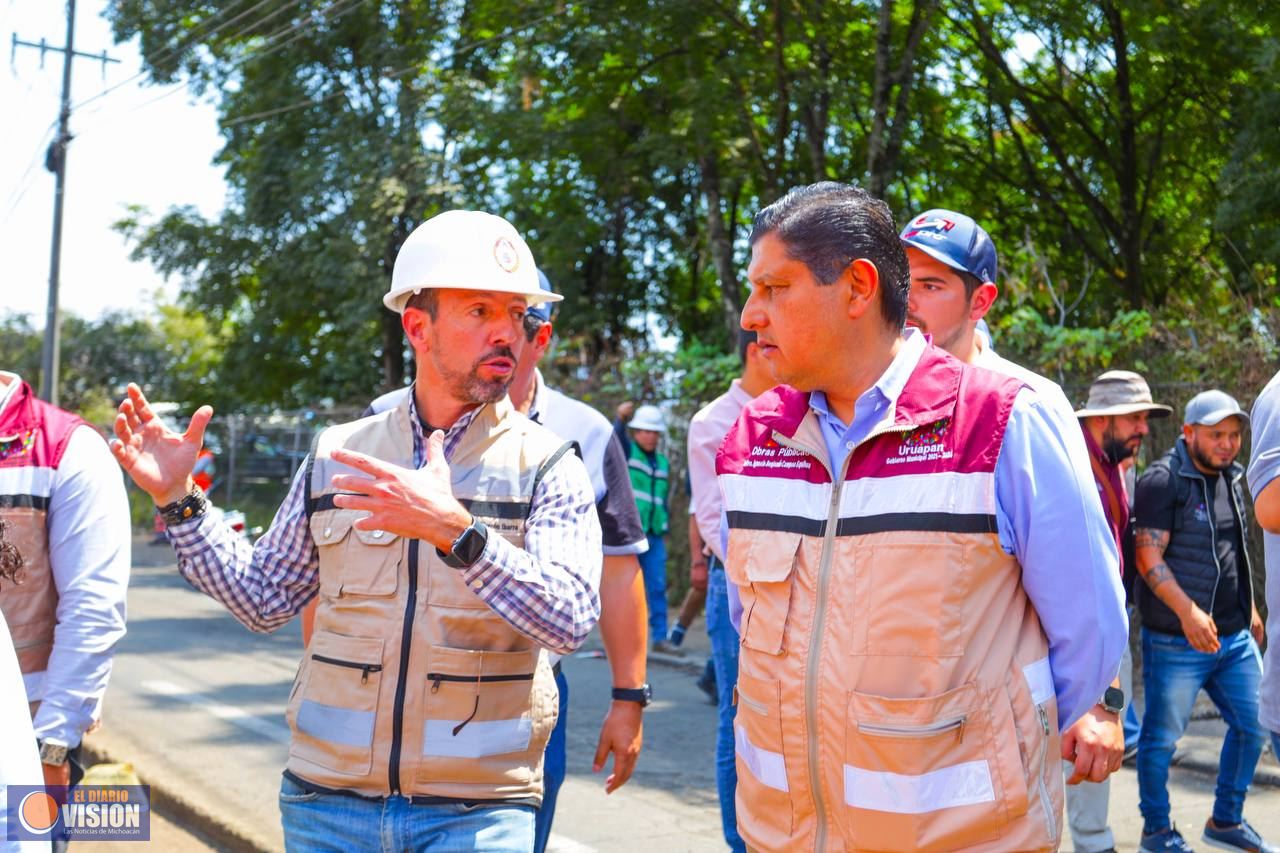 Aplicarán en calzada La Fuente mezcla asfáltica con más ventajas que el concreto