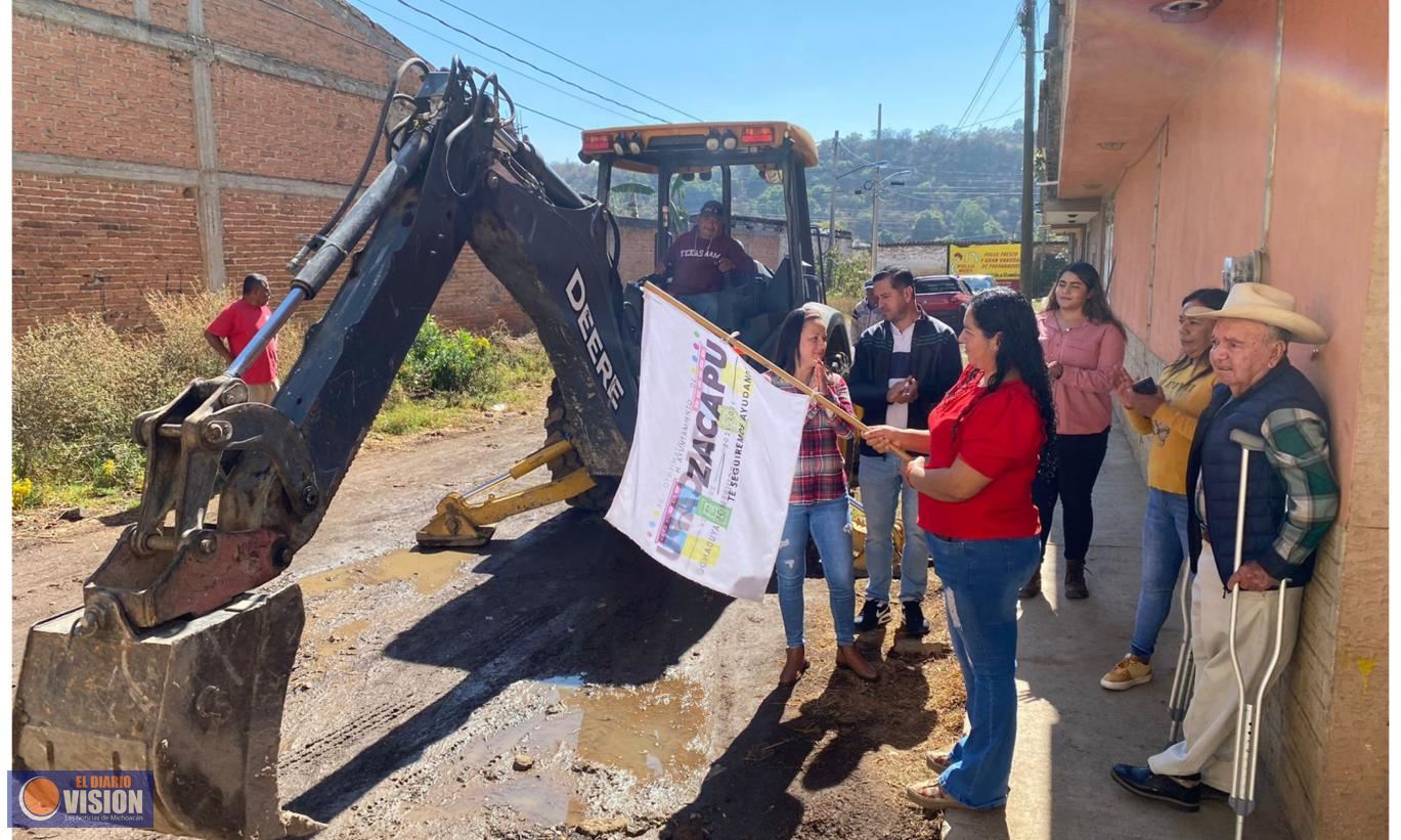 Colonia Valle de Zacapu pronto tendrá calle pavimentada