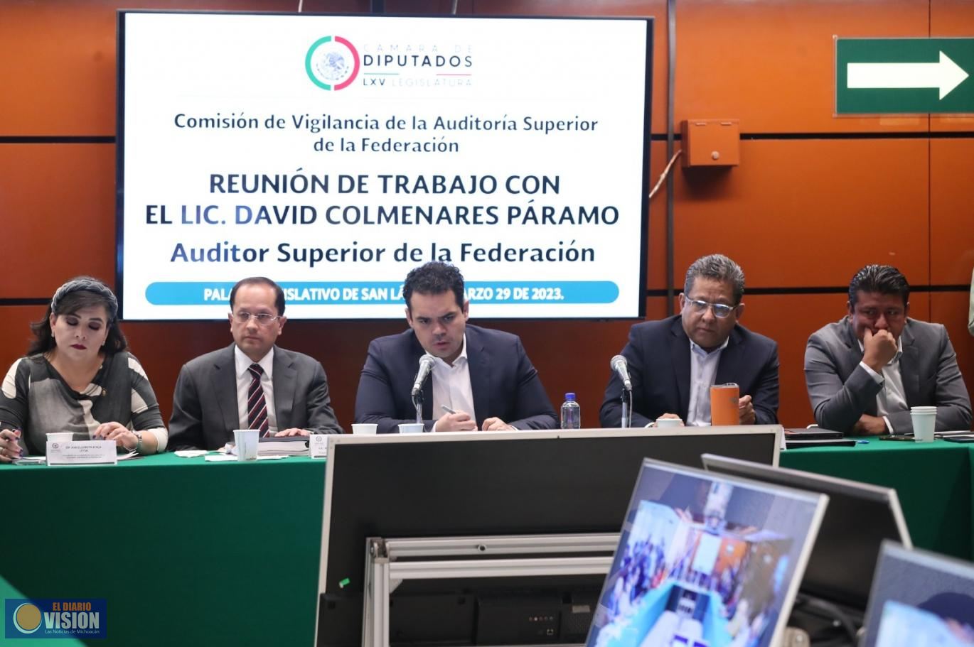 Diputados de Comisión de Vigilancia se reunieron con el titular de la ASF, David Colmenares
