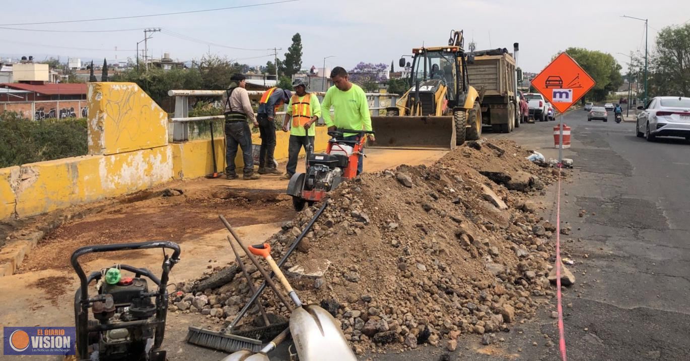 De manera inmediata, Gobierno Municipal repara hundimiento en avenida Río Grande