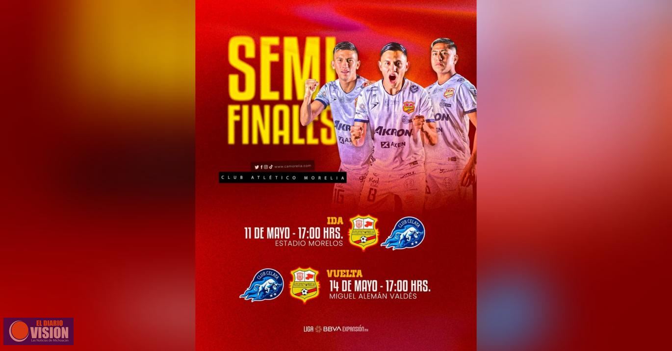 Jueves y Domingo, Morelia enfrentará al Celaya en las Semifinales