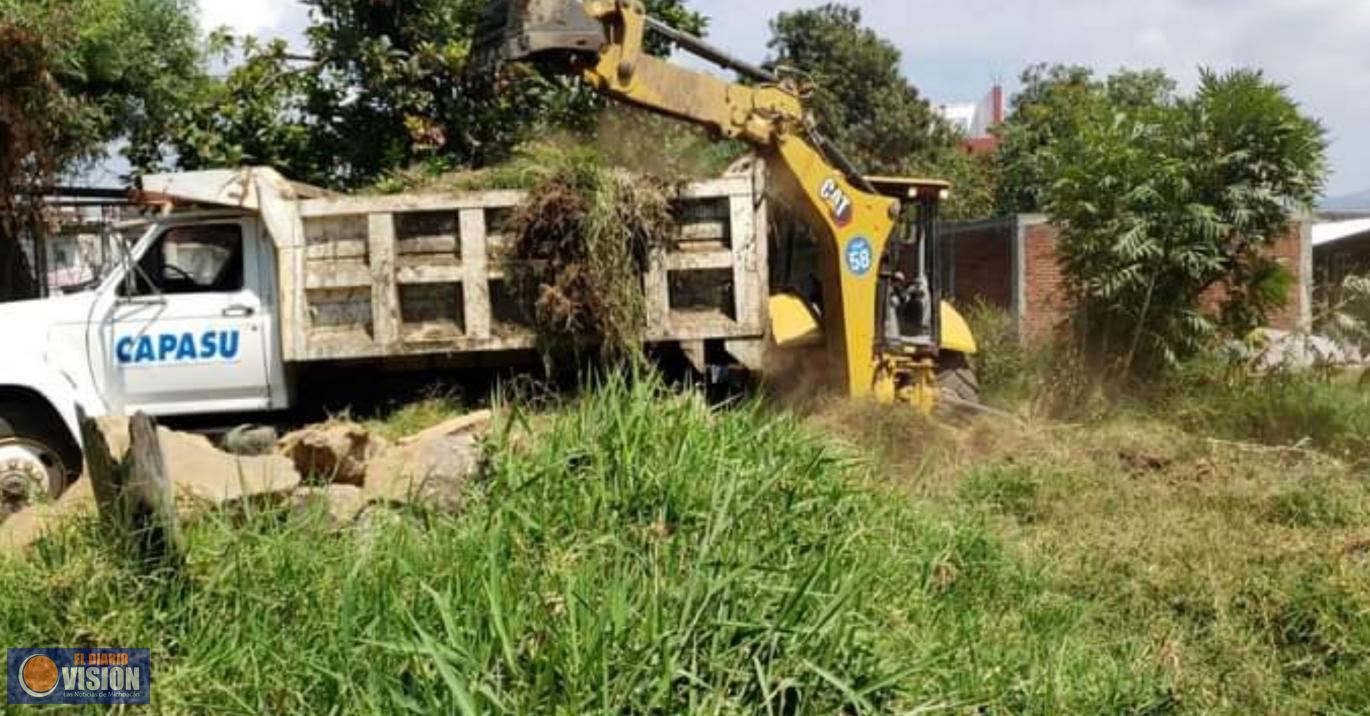 Trabaja CAPASU arduamente previo a la temporada de lluvias