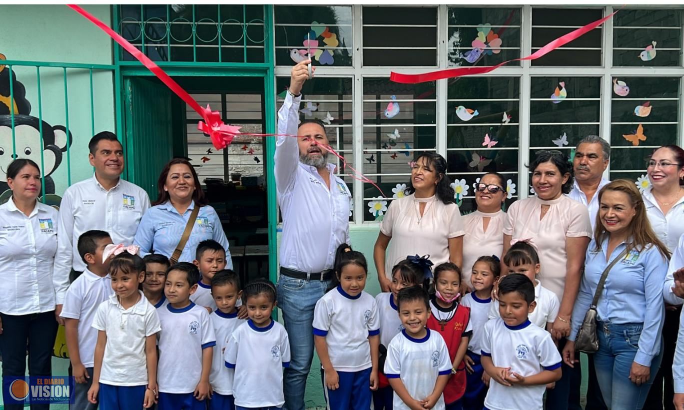 Entrega alcalde obras de rehabilitación al preescolar “Julieta Fierro Gossman”